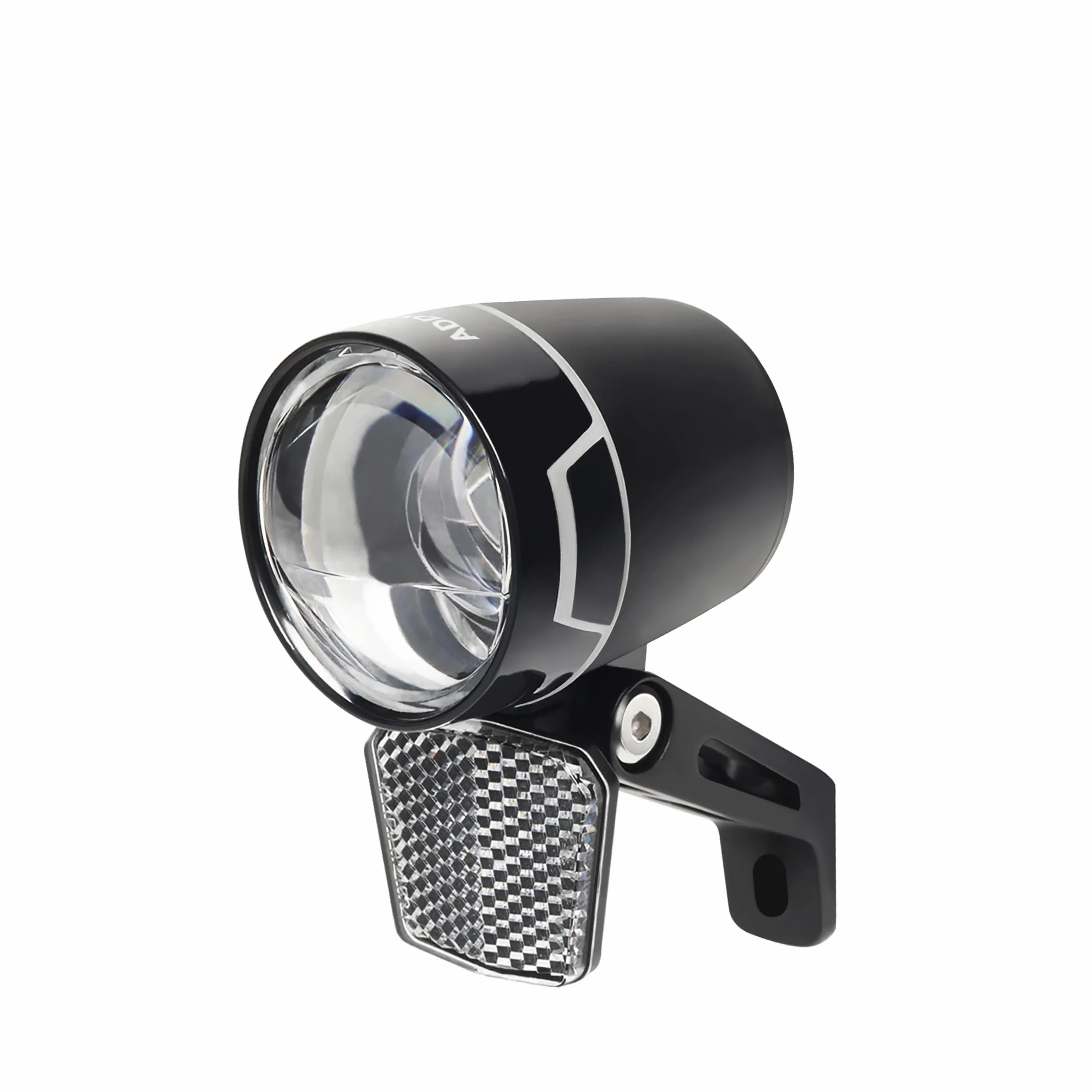 ADDVIEW Światło rowerowe 80 Lux Nova M80 – dynamo przednie światło ze światłem do jazdy dziennej, światło postojowe, aluminiowa obudowa, dopuszczone do ruchu drogowego (obowiązują przepisy lokalne