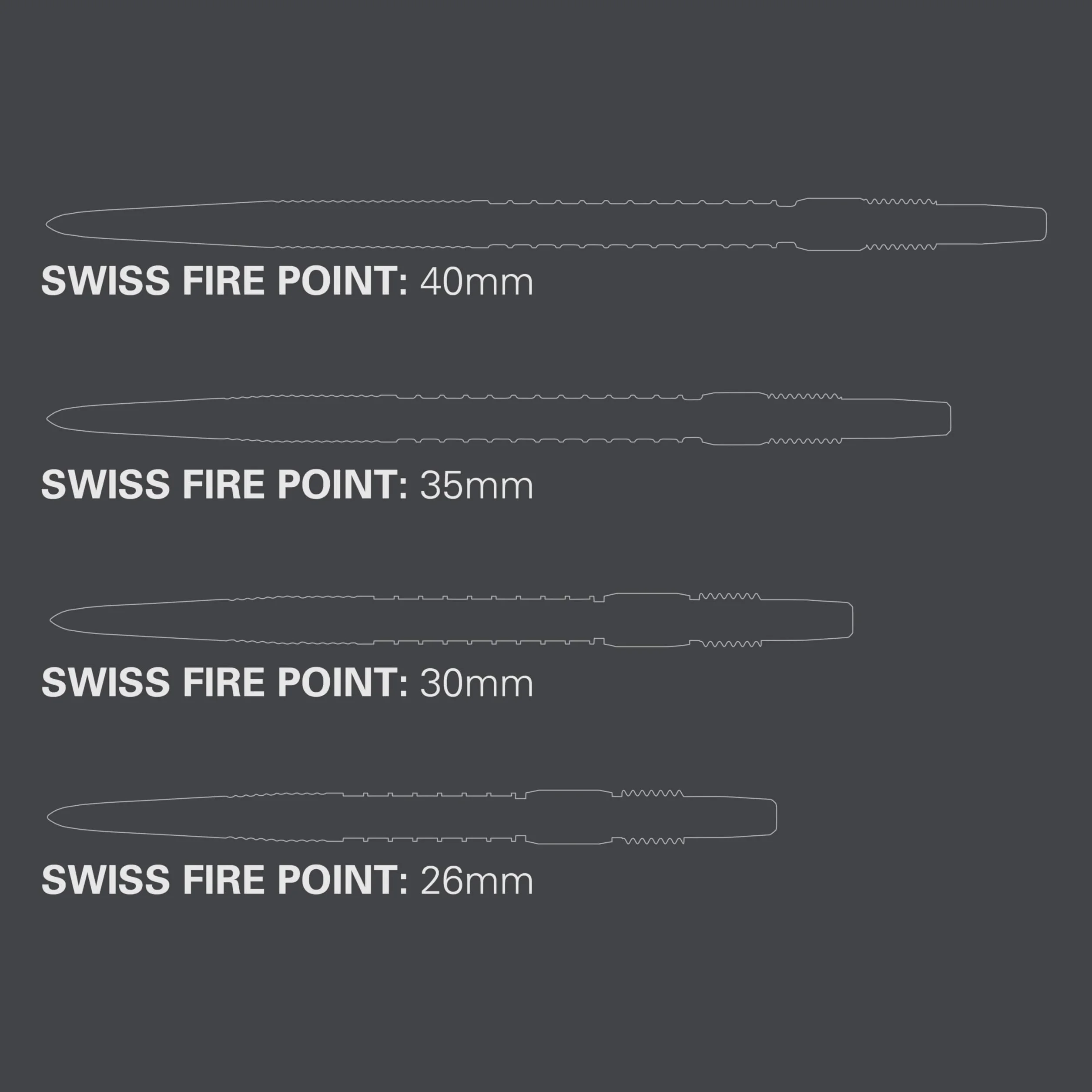 TARGET Darts Swiss Points, Fire Swiss Point Dart Tip (3-pak zestaw końcówek), zmiana punktów do rzutek, profesjonalne akcesoria do rzutek