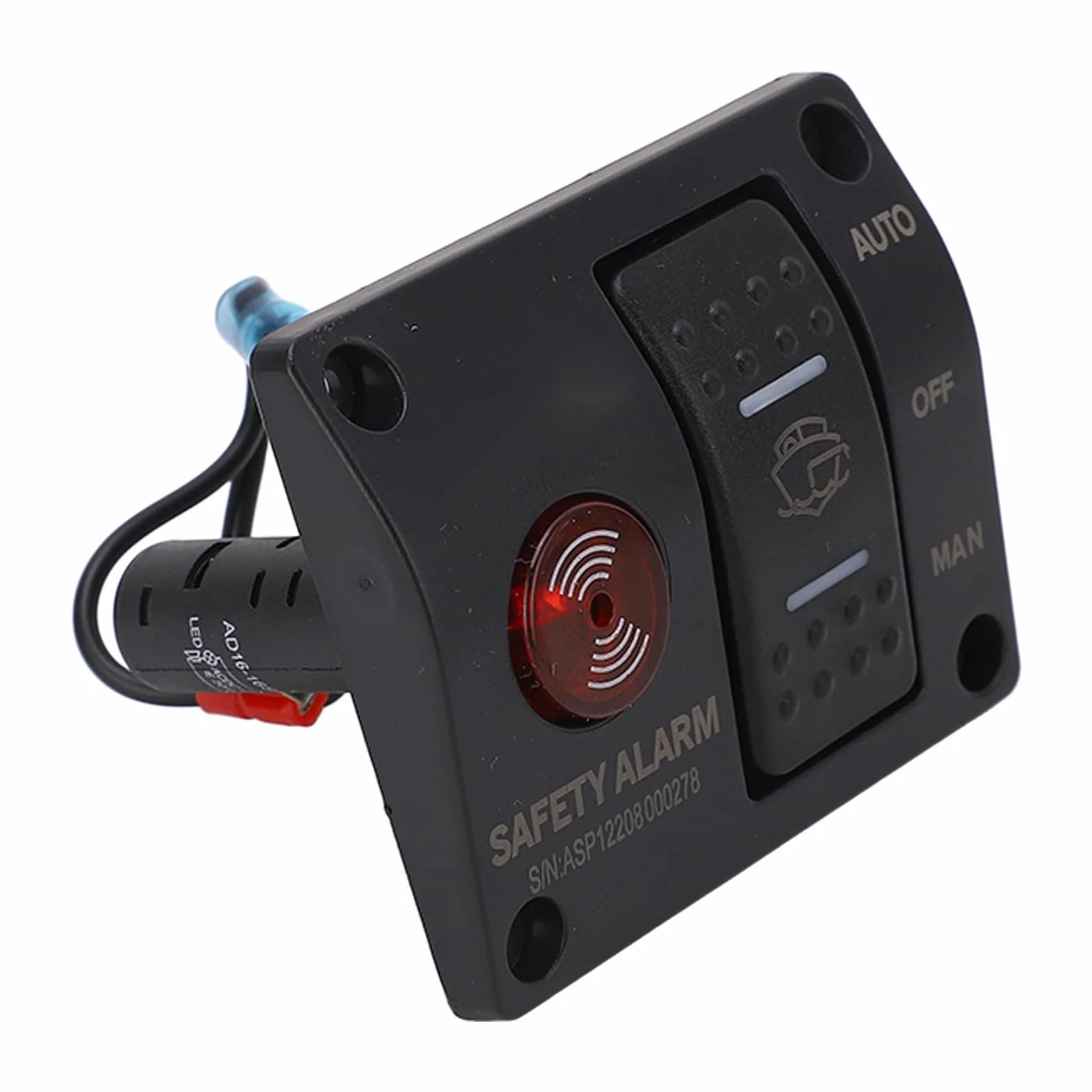 3 Way Warunek Przełącznika Pompy Zęzowej Man Off Auto Włącznik Pompy Zęzowej z światłem LED dla Statków i Jachtów DC24V 3 Way Dilge Pomp Pump Pone (DC12V)