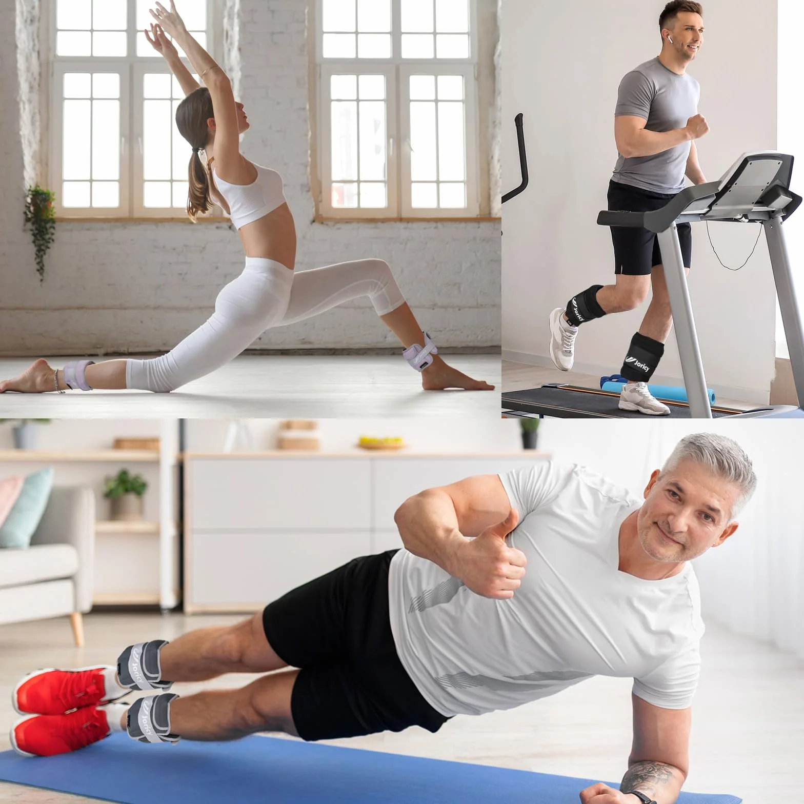 Regulowane obciążniki na nogi i ramiona 1-10 kg 1 para do fitness