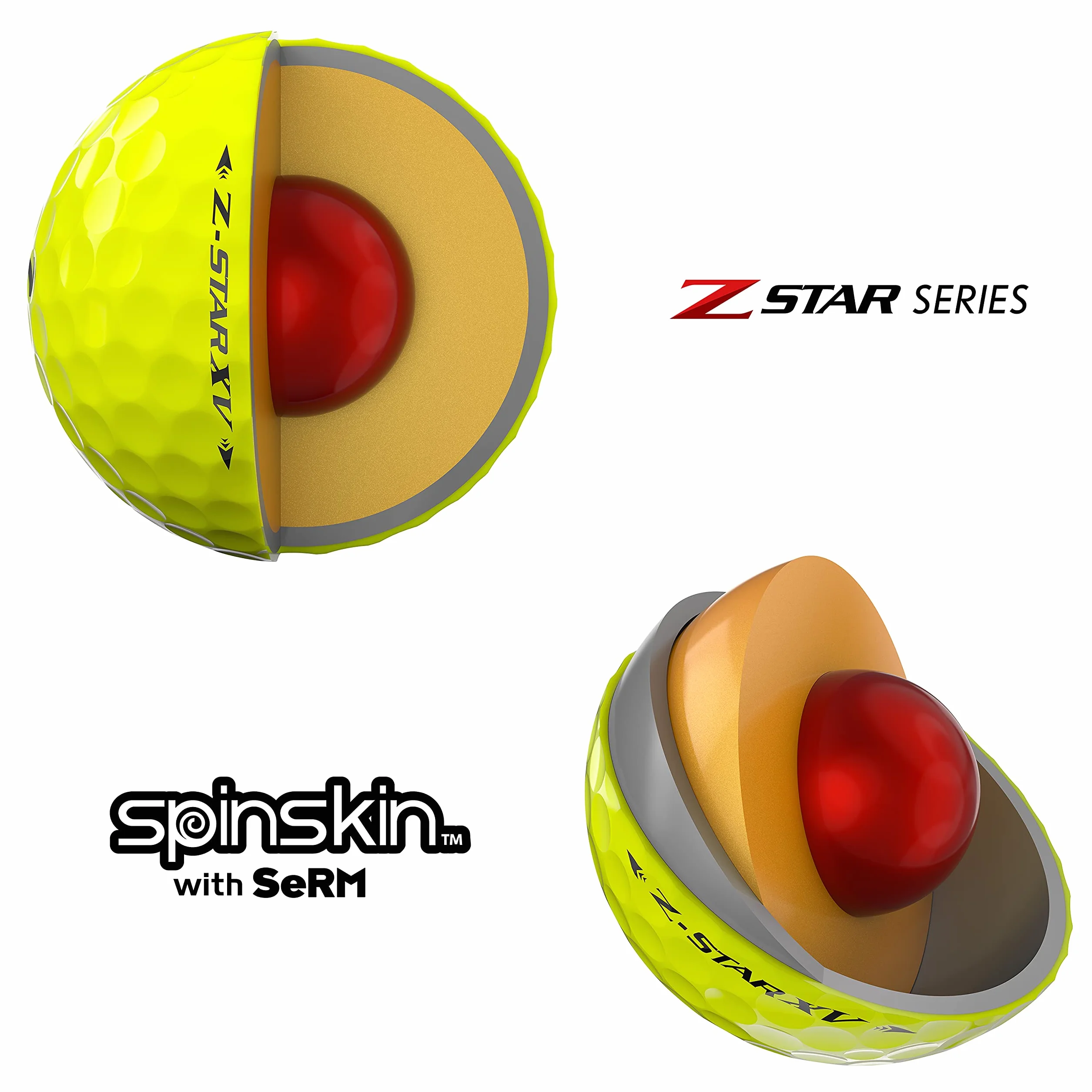 Srixon Piłka: Z-Star XV7 TYL (12), żółta, jeden rozmiar (10311207)