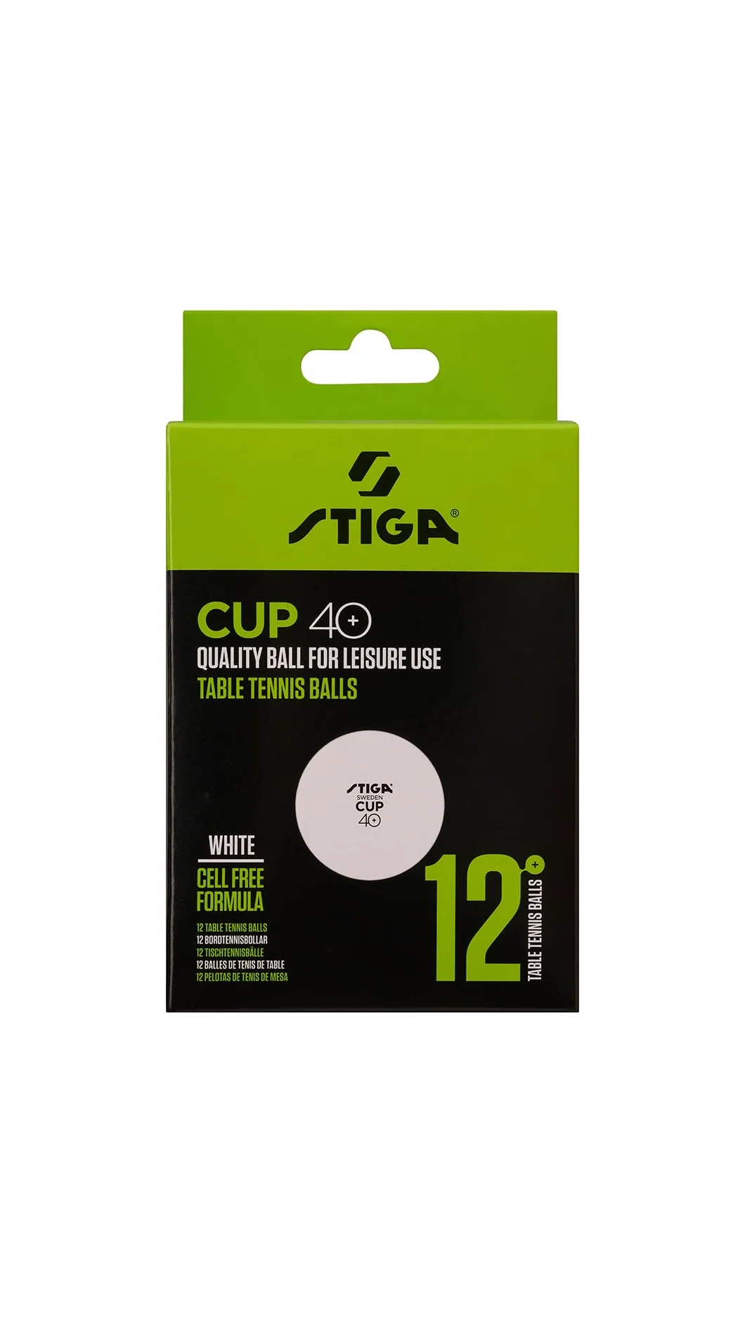 Stiga Piłki do tenisa stołowego Cup, 12 sztuk, tworzywo ABS, białe