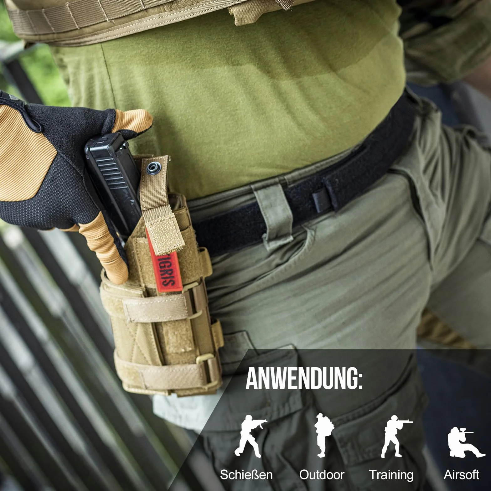OneTigris 1000D nylonowa kabura na pistolet Molle kabura na pistolet