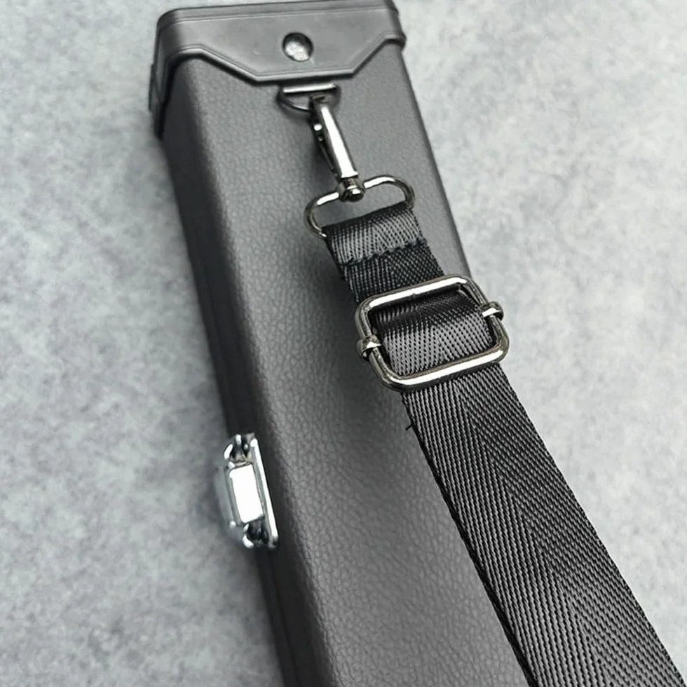 1×1 Twarde pudełko na kije bilardowe, ​​1/2 kija bilardowego Twarde pudełko Etui na kij do snookera Miękka wyściółka z pianki Pojemnik do przenoszenia Uchwyt na etui na kije bilardowe, 1 sztuka, 85 cm