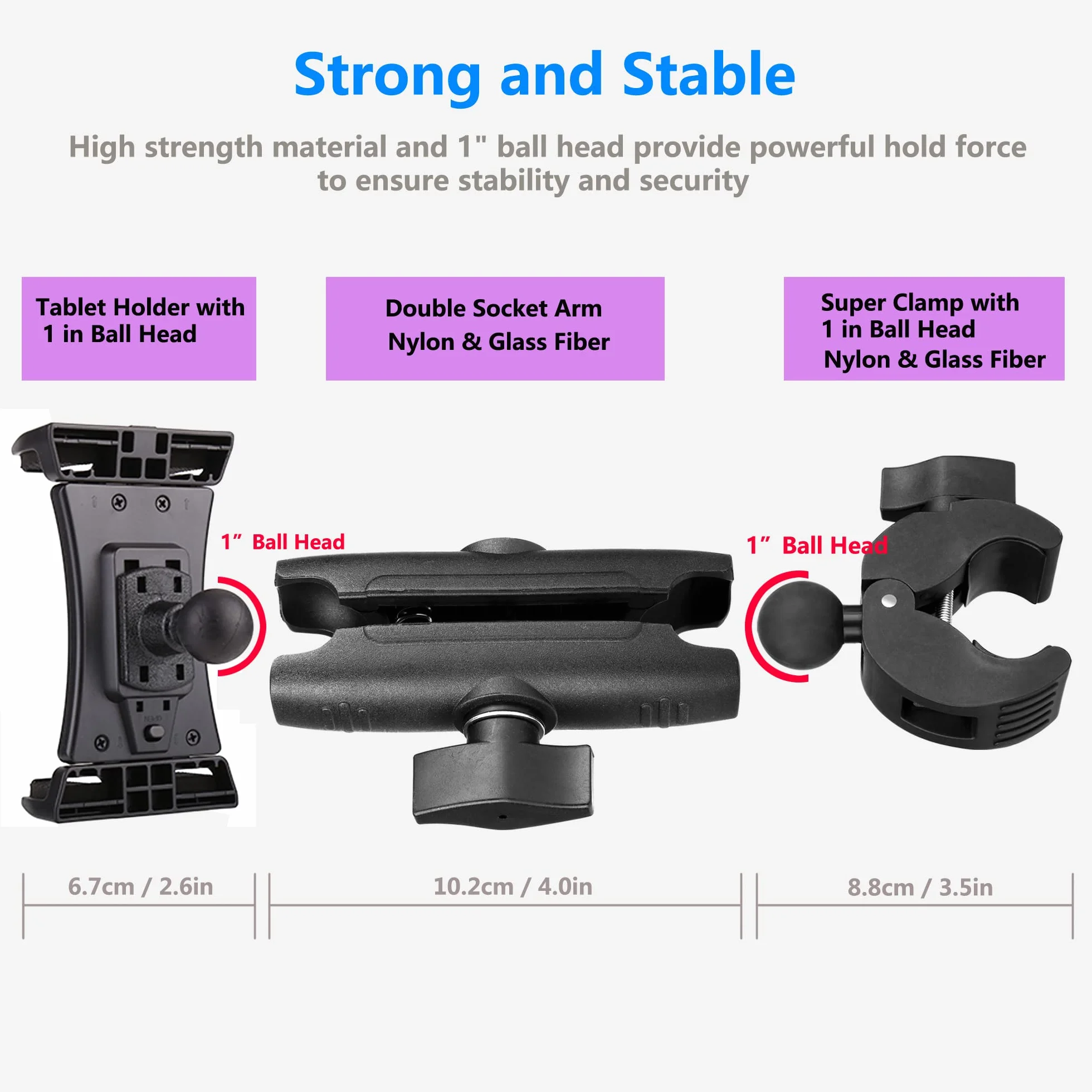 Bieżnia Tablet iPad Holder Zacisk na kierownicę rowerową do stacjonarnego roweru eliptycznego spin roweru Peloton Wózek do urządzeń 4-13", iPad Pro 12.9, Air, Mini, Galaxy Tab, iPhone