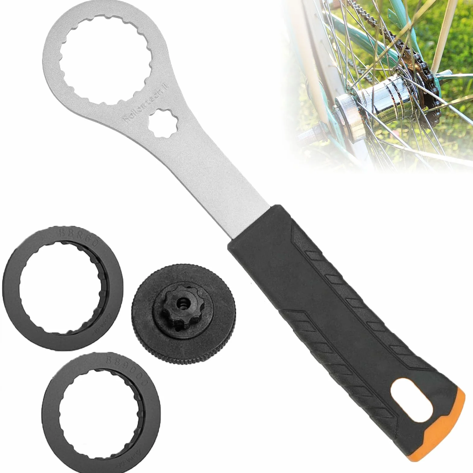 Narzędzie rowerowe Centerlock, klucz suportu pedałowego, narzędzie Centerlock, z 2 adapterami i 1 narzędziem do osłony korby, z Shimano Hollowtech II, BB9000, BBR60 do naprawy rowerów
