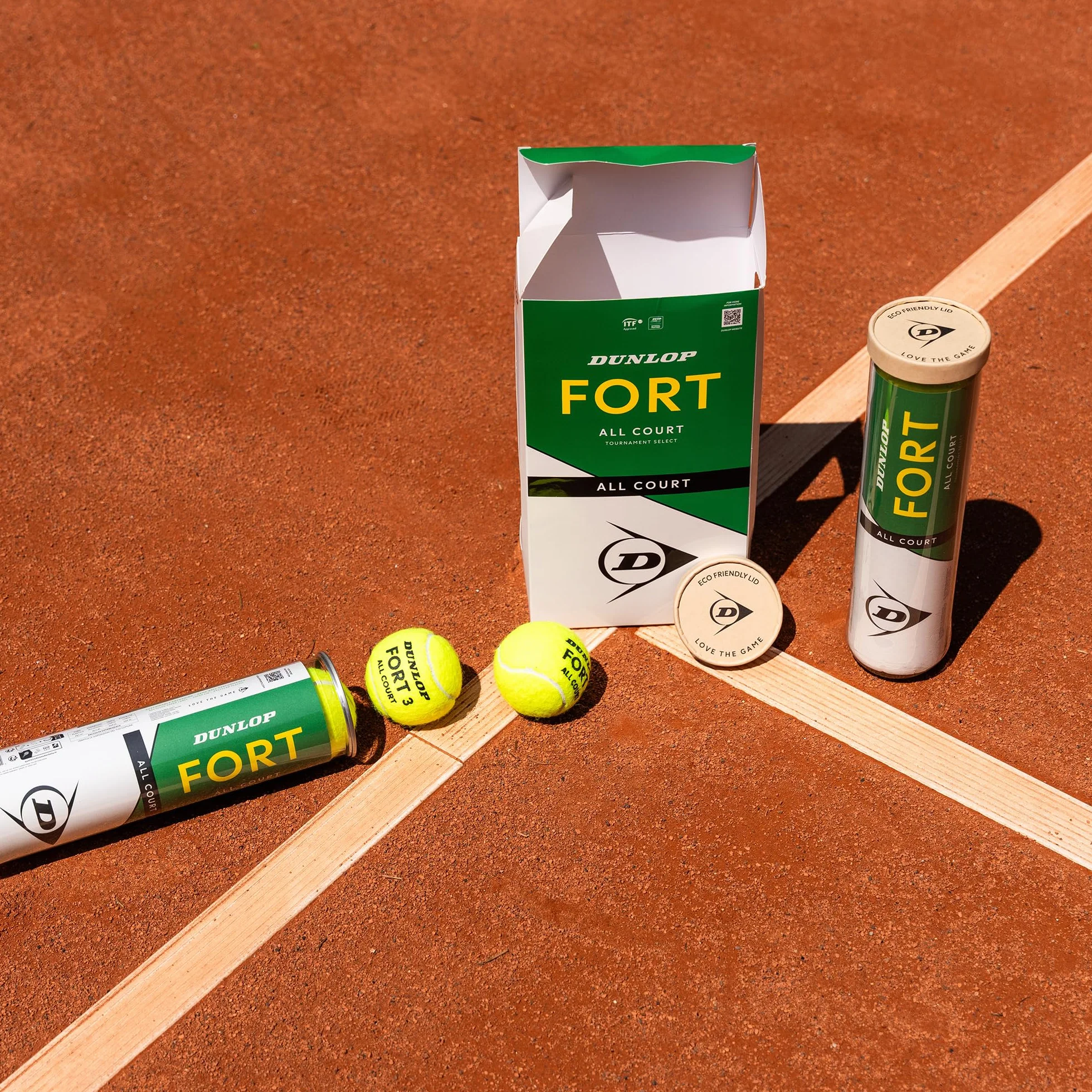 DUNLOP Piłka tenisowa Fort All Court TS – do piasku, twardego podłoża i trawnika (2 x 4 piłki)
