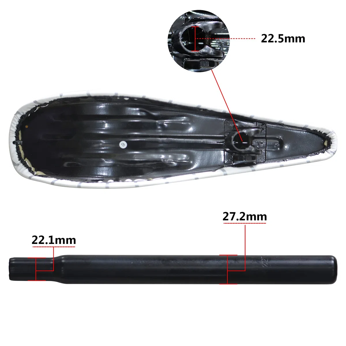 Bananowe siodełko rowerowe z ramą wyposażone w ramę - 66 cm³/80 cm³ rower gazowy