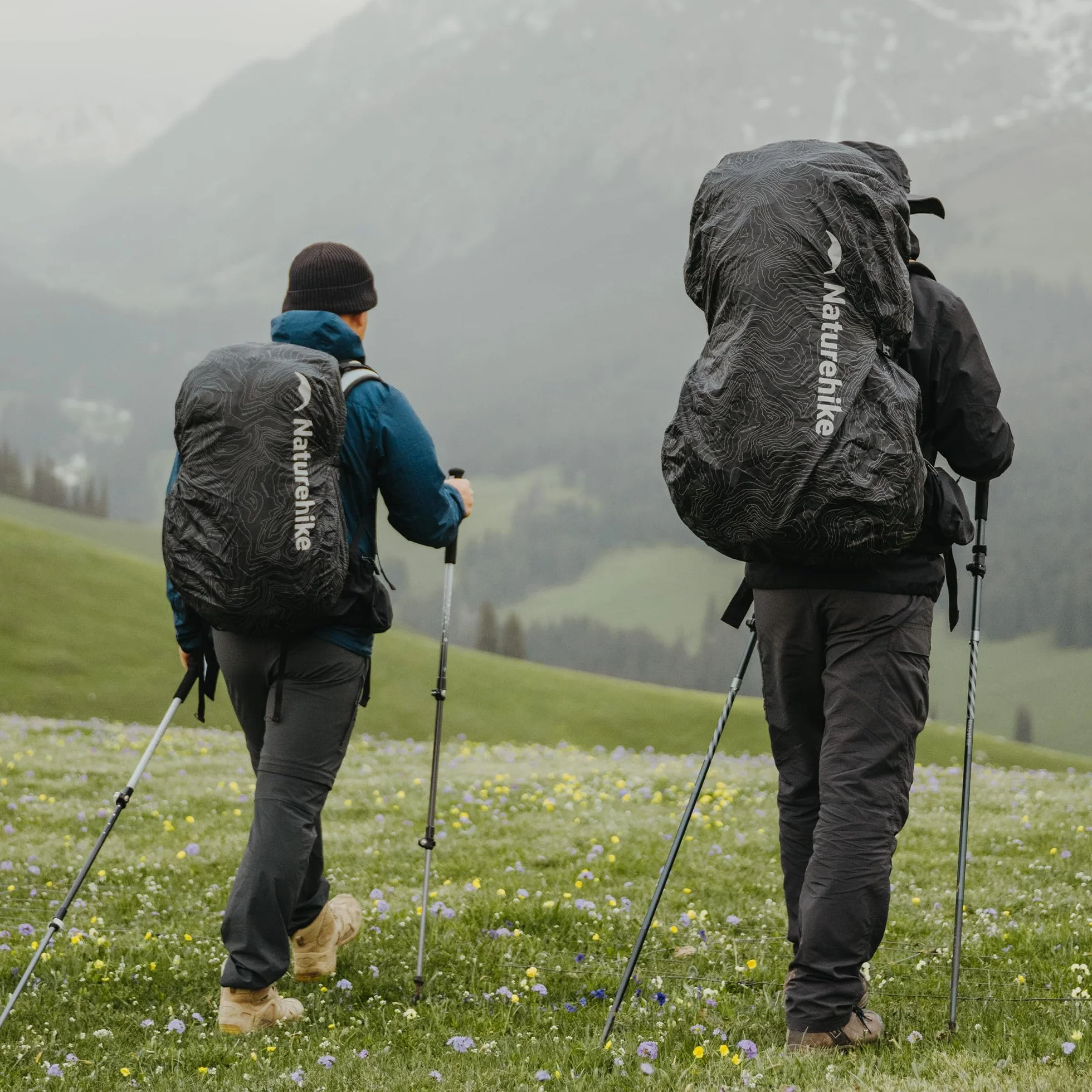 Naturehike Wodoszczelny pokrowiec na plecak nylonowy odblaskowy 30-60 l