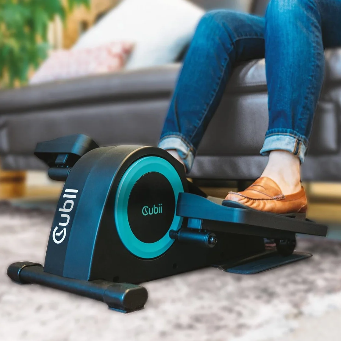 Cubii Junior Under Desk Elliptical Pedal Exerciser with Built In Display, Adjustable Resistance