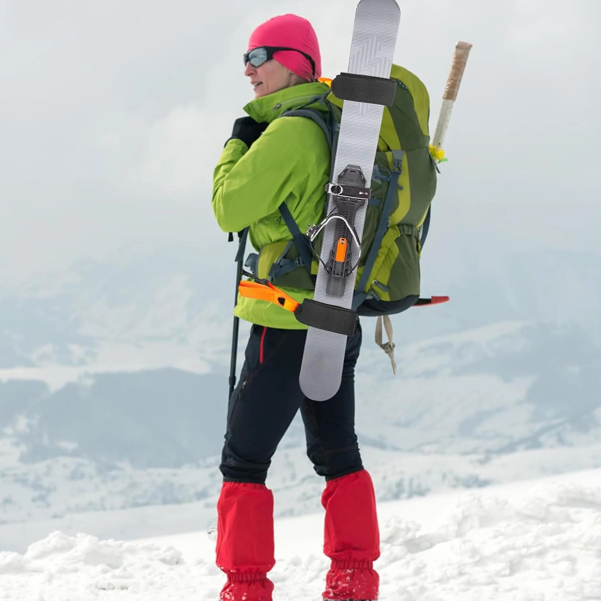 2 szt. Pasek narciarski, Zimowe paski do noszenia na narty, Talia per stivali da sci, regulowany pasek na ramię do snowboardu, torby na narty, nylonowe paski do narciarstwa, pasek narciarski