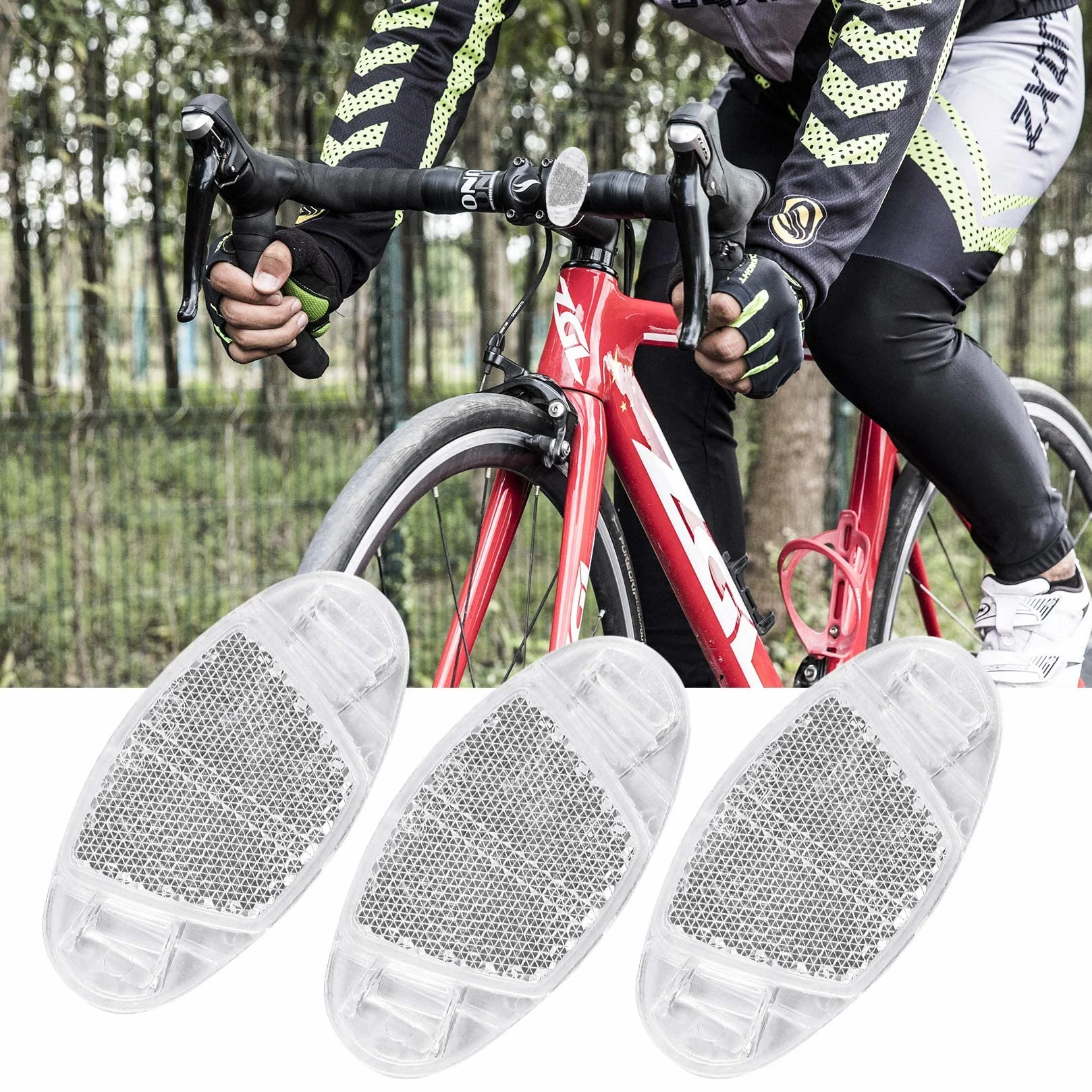 Zestaw 8 reflektorów XIANGPICA do rowerów – reflektory szprychowe typu „kocie oko”, zestaw przedni i tylny, uniwersalne pasujące do rowerów miejskich, górskich, terenowych i elektrycznych