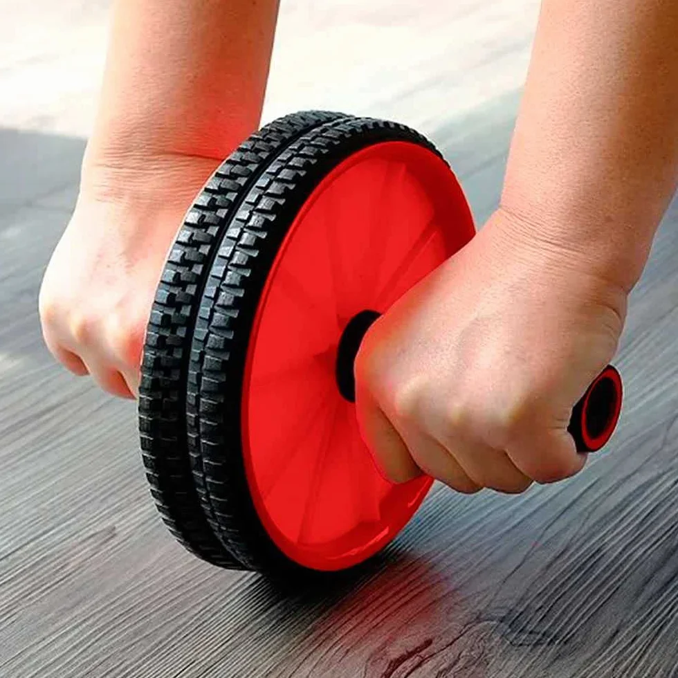 OcioDual AB Wheel trenażer mięśni brzucha, trener mięśni brzucha, czerwony