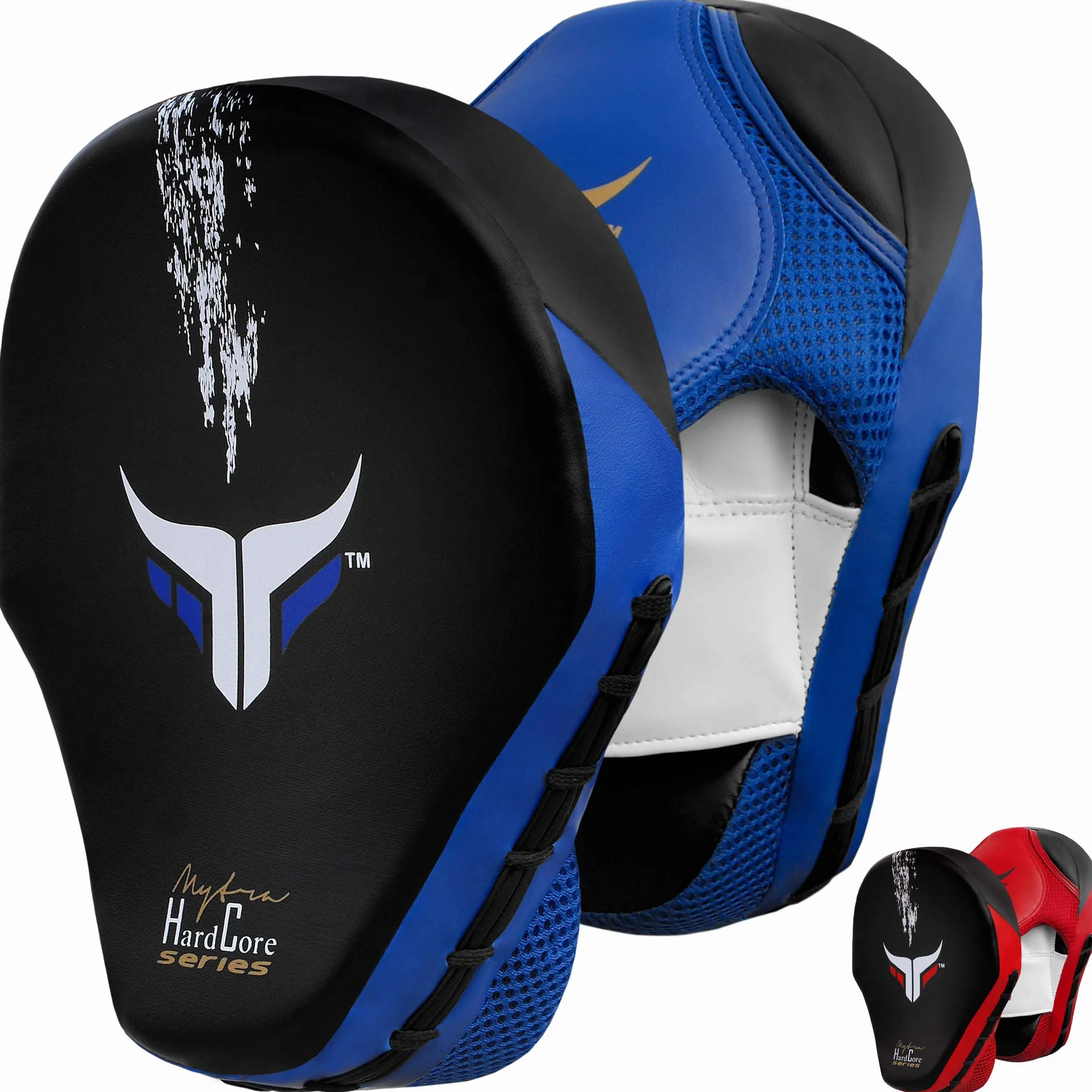 Mytra Fusion Curved Focus Pads Hook & Jab Mitts Strike Pads Boxing Pads Muay Thai MMA Kickboxing Punching training Pads Focus pad training punching sparring pads Training Pads
