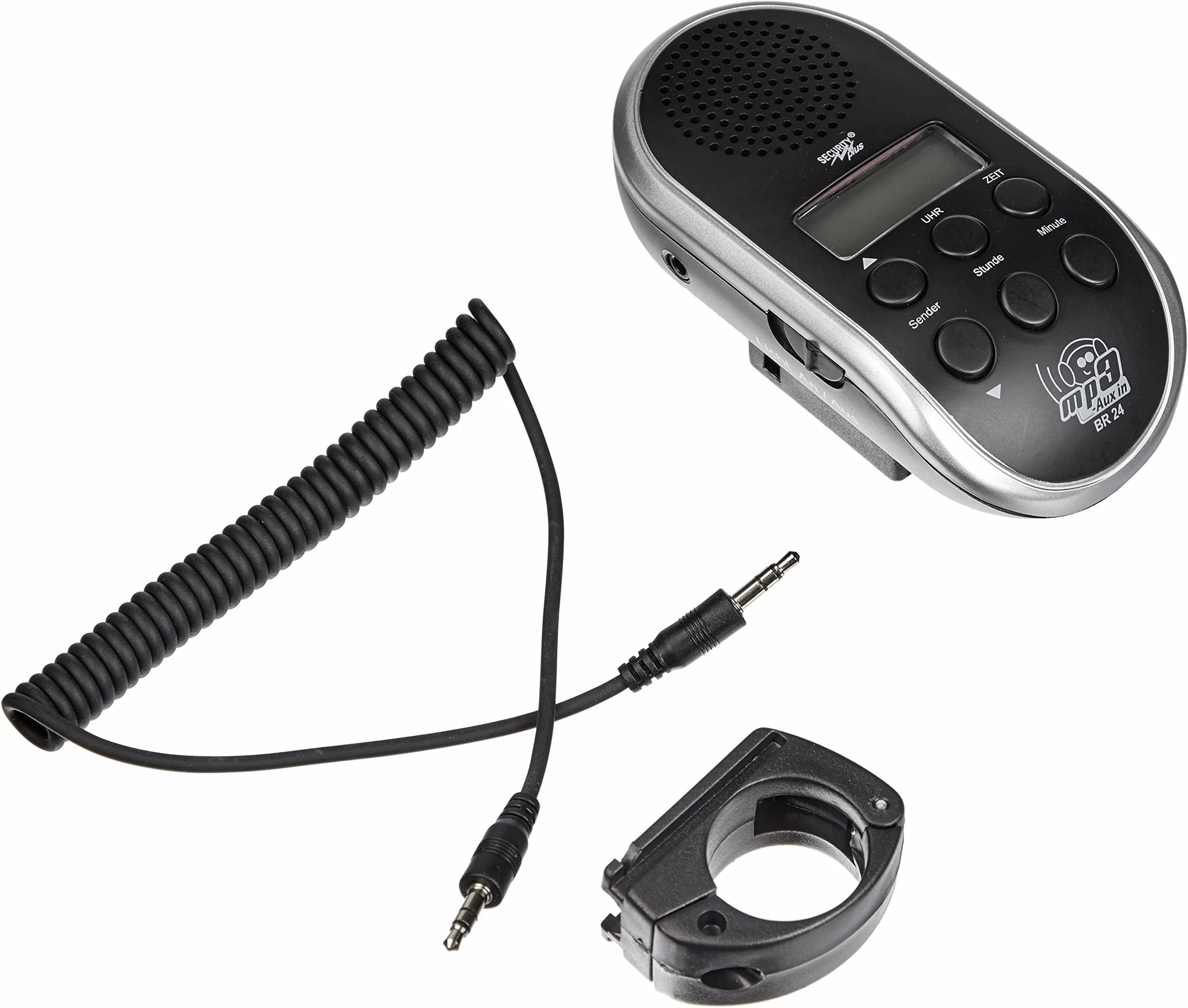 Security Plus Point radio rowerowe, czarne, BR 24