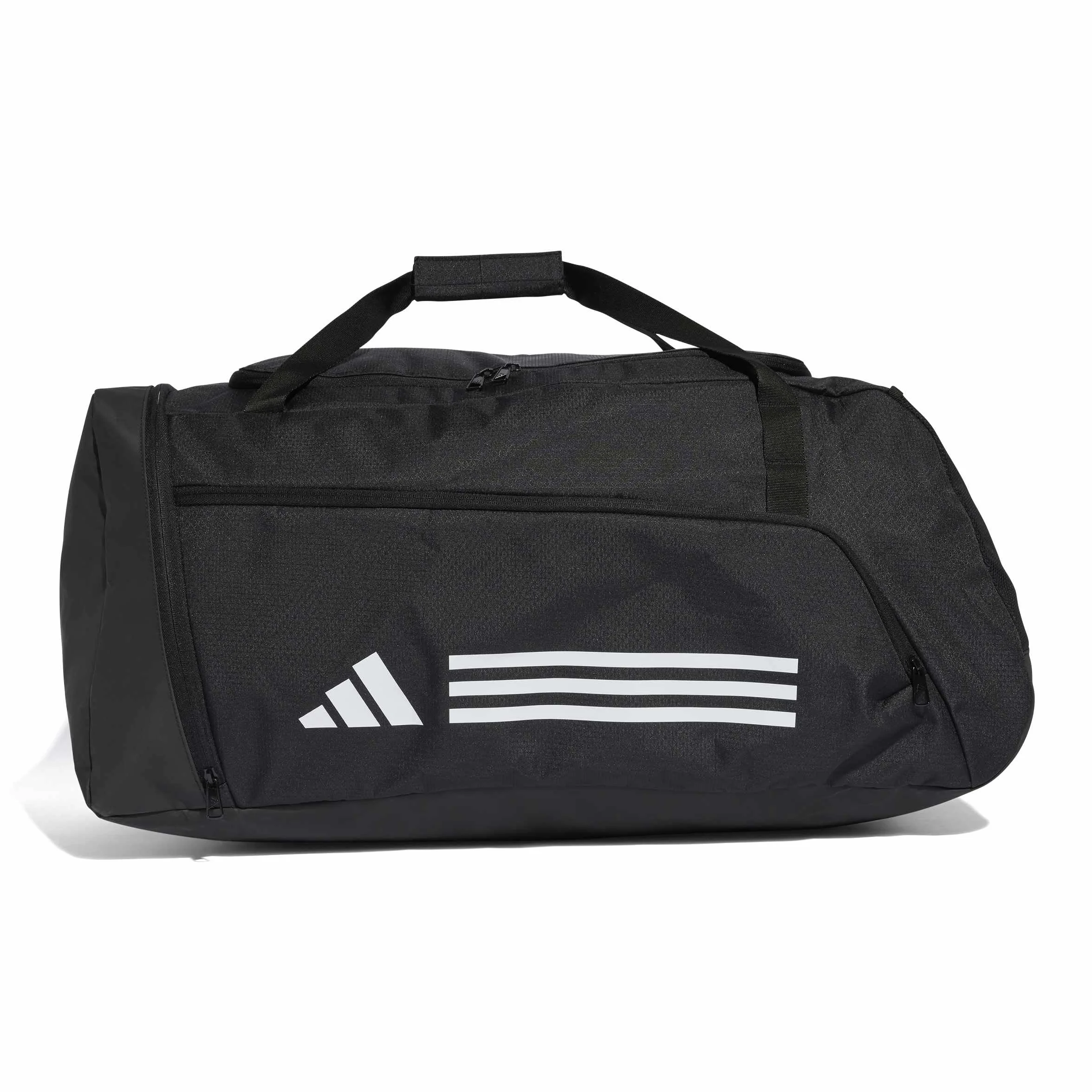 adidas Uniseks Essentials 3-Stripes Duffel Bag, black/white, L