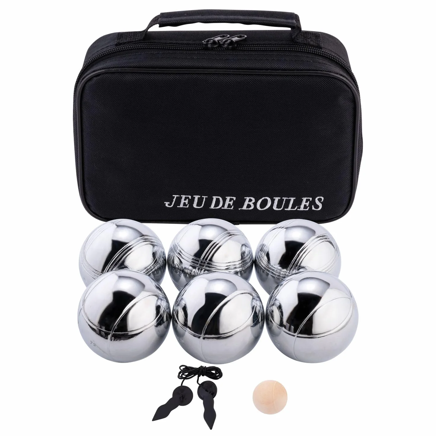 Jeu de boules 6 metalowych kulek w woreczku