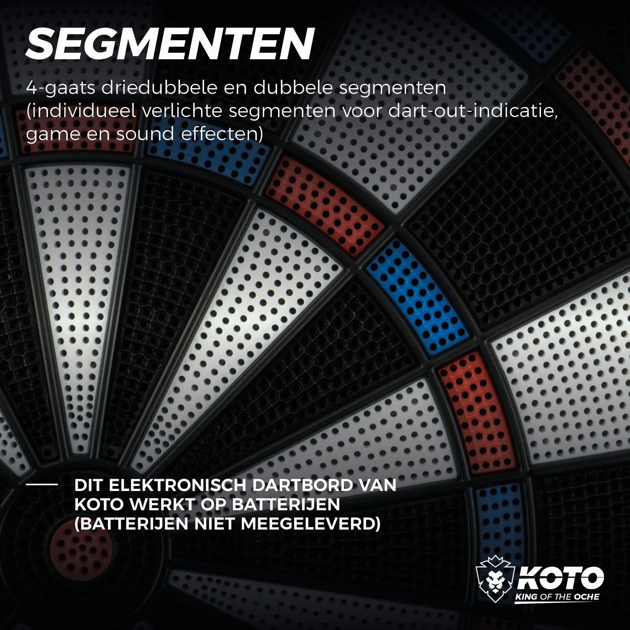KOTO – Elektroniczna Tarcza Dart Soft Easy (39x2x44,5 cm), 6 Soft Dart, 32 Gry, Ponad 590 Wariantów, Kompaktowa i Nowoczesna