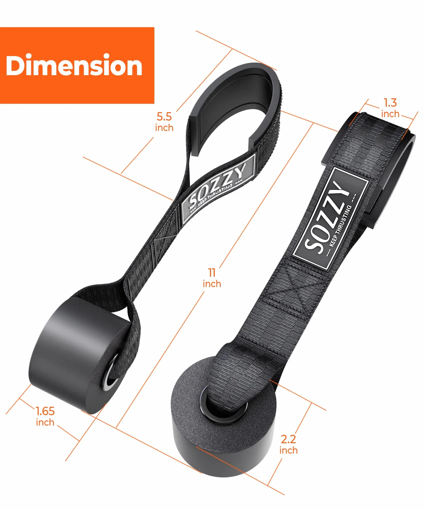 Sozzy Door Anchor for Resistance Bands, Extra Large, Heavy Duty with Solid Nylon Core, Great for Closed Loop Bands, Physical Therapy, Home Workout Equipment