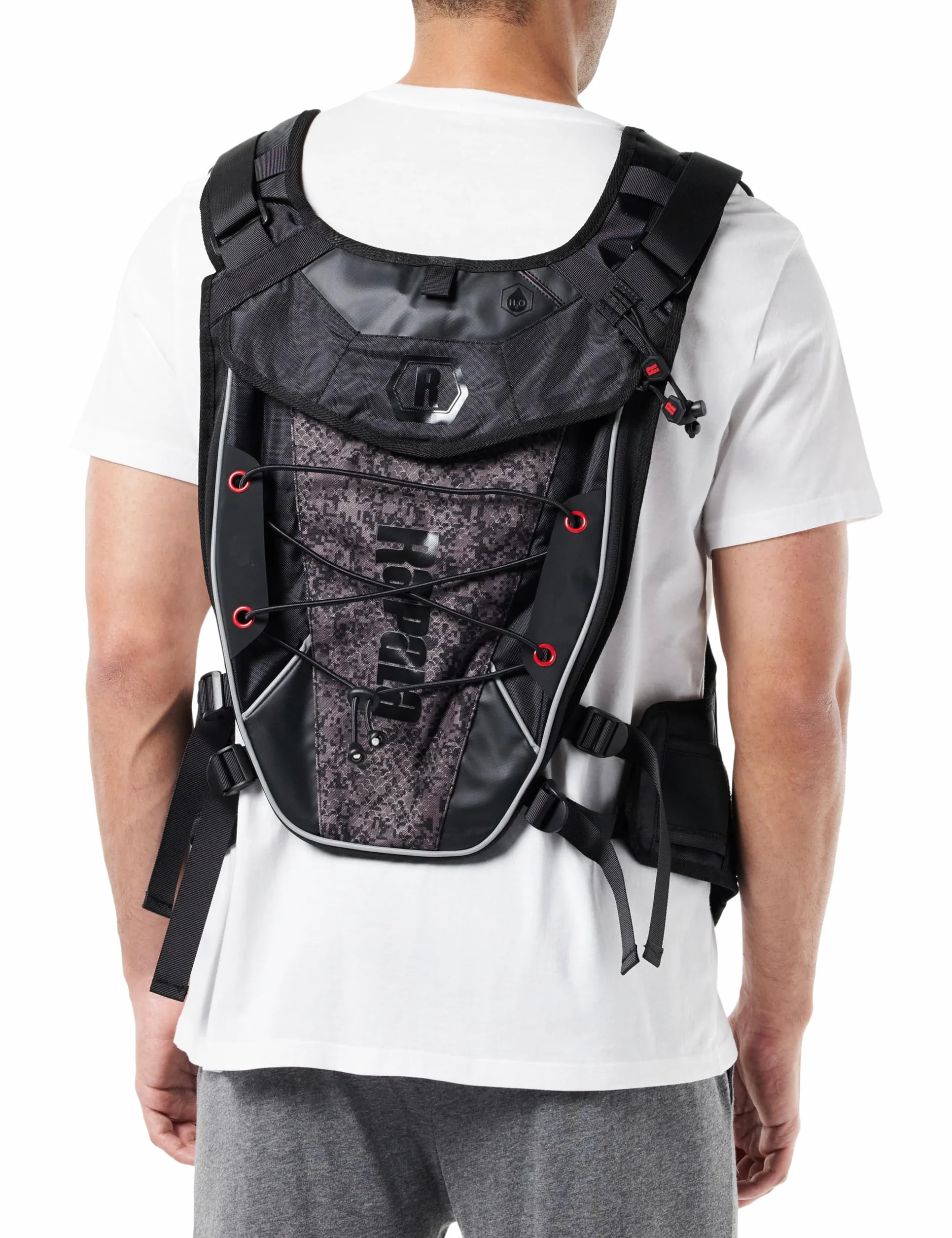 Rapala Unisex Rapala - Vissersvest Urban Vest Pack - z wirugzakiem na akcesoria dotykowe kurtkę, moro czarne, unikalna UE