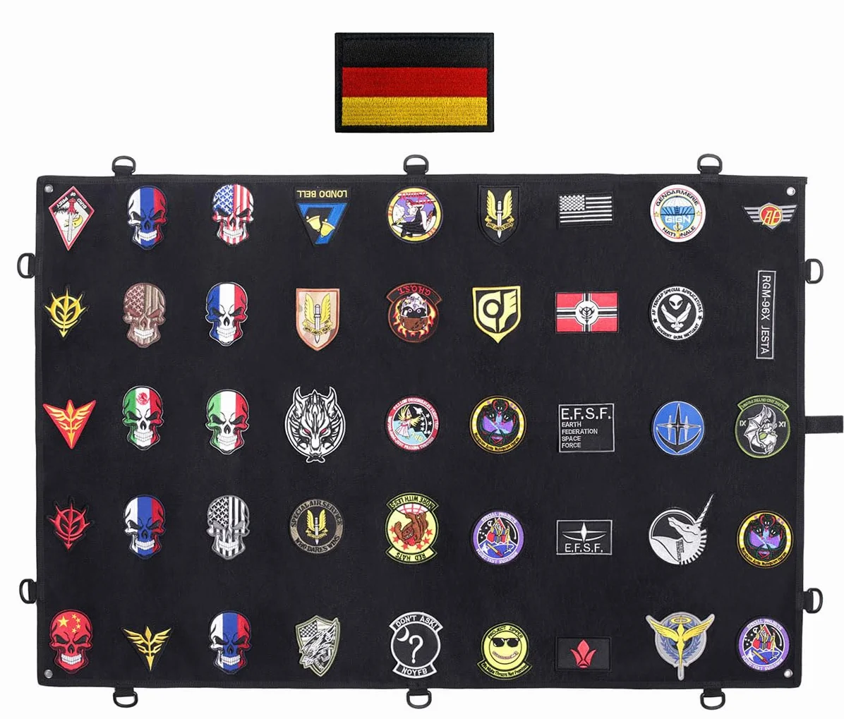 110 x 71 cm łatki wspinaczkowe wieszak składane płyty - łatka pokazuje nylonowe łatki wyświetlacz ściana maty - taktyczny wojskowy organizer uchwyt tablica wyświetlacza
