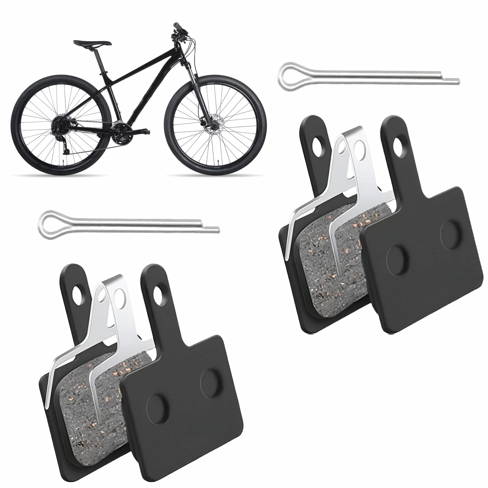 2 pary klocków hamulcowych do rowerów, półmetalowe klocki hamulcowe z żywicy, klocki hamulcowe MTB, wysokiej jakości klocki hamulcowe do zamienników do Tektro, Shimano B01S B03S B05S MT200