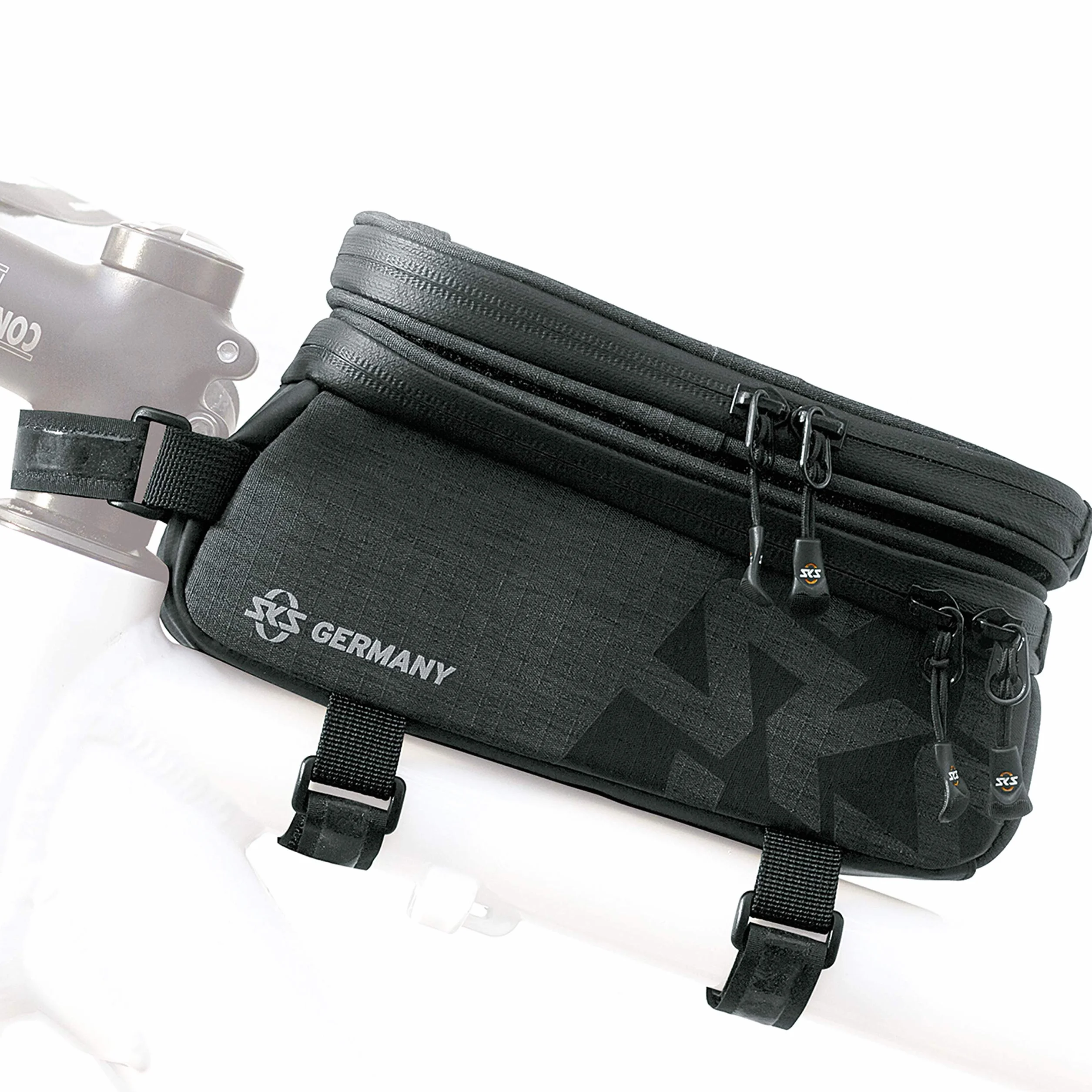 SKS GERMANY Traveller Smart torba rowerowa do rowerów trekkingowych i miejskich, akcesoria rowerowe (wodoodporna tkanina, w zestawie zdejmowana kieszeń na smartfon, kompatybilna z ekranem dotykowym,