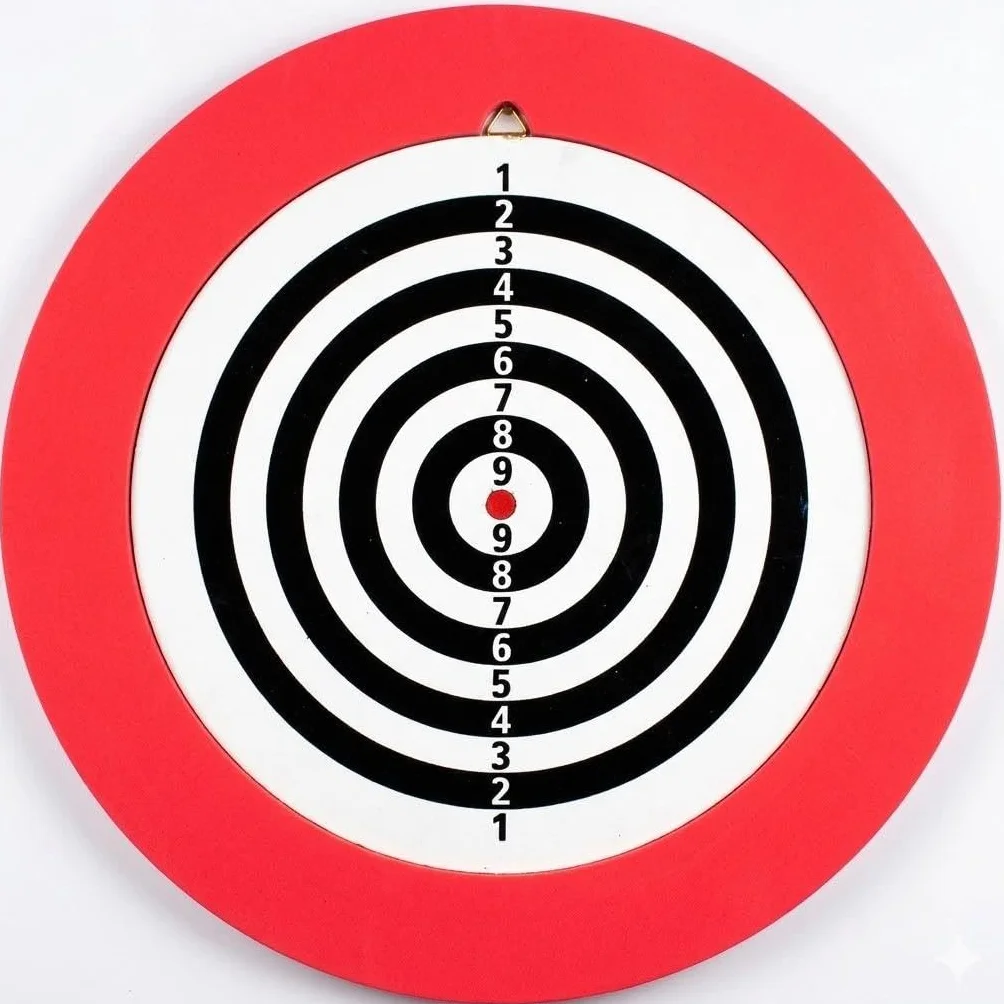 Dart Catchring Surround, pierścień do łapania darta, służy do ochrony ścian wokół tarczy, 4 części, czerwona
