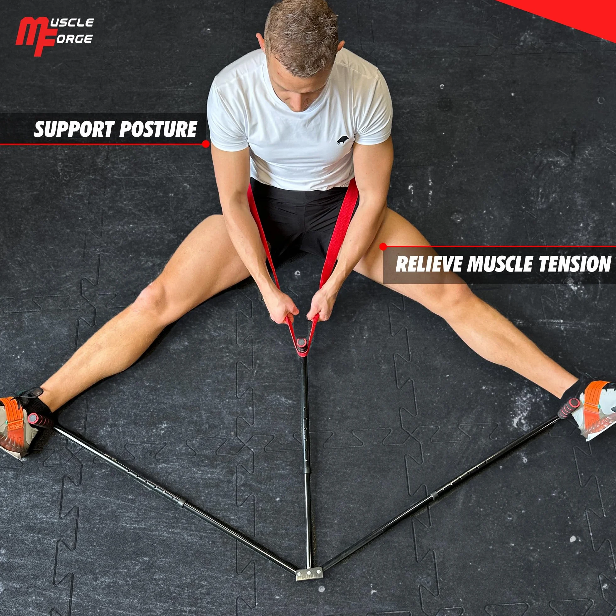 Przyrząd do rozciągania mięśni nóg i treningu szpagatu MuscleForge