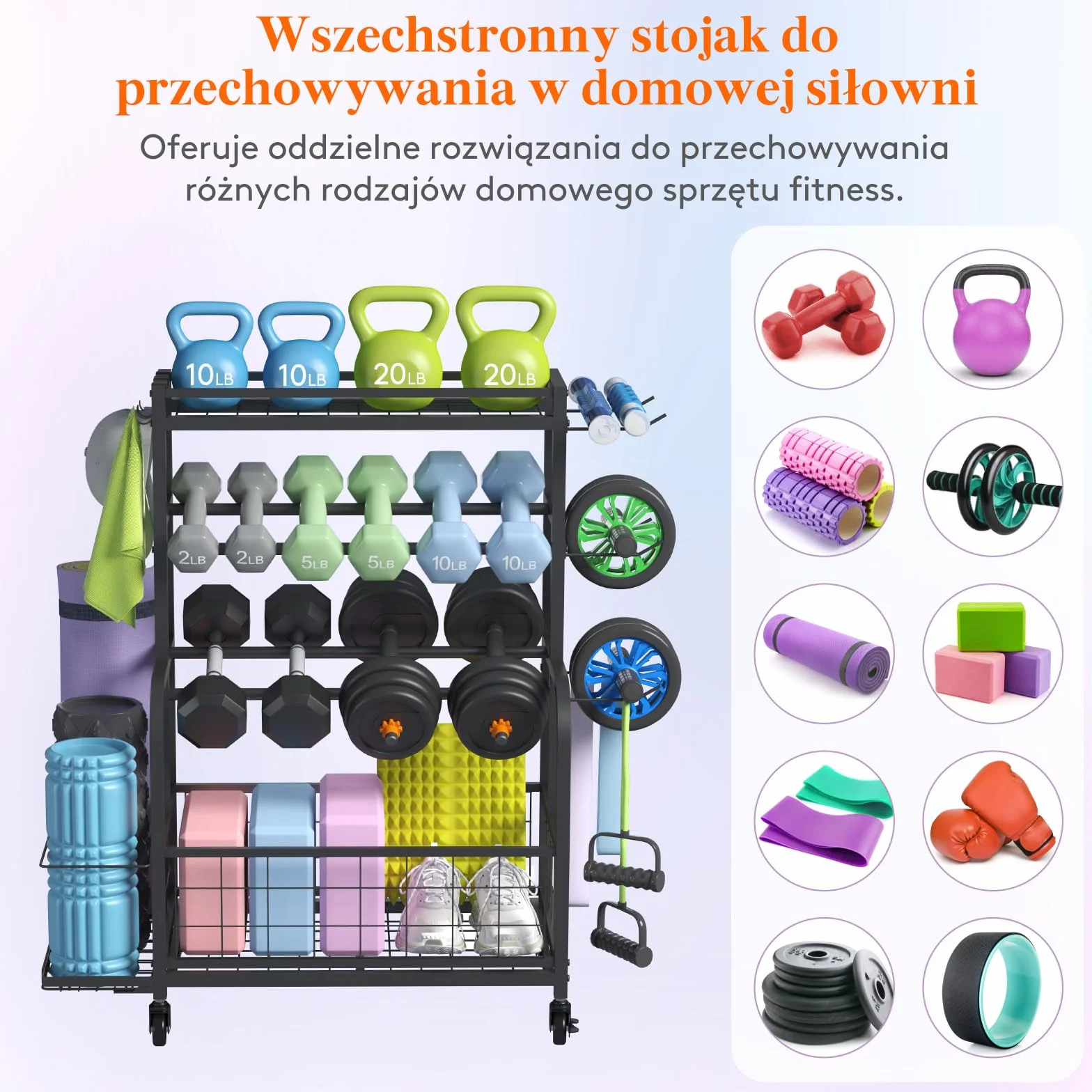 Lifewit Stojak na ciężary do domowej siłowni, stojak na hantle, średni rozmiar