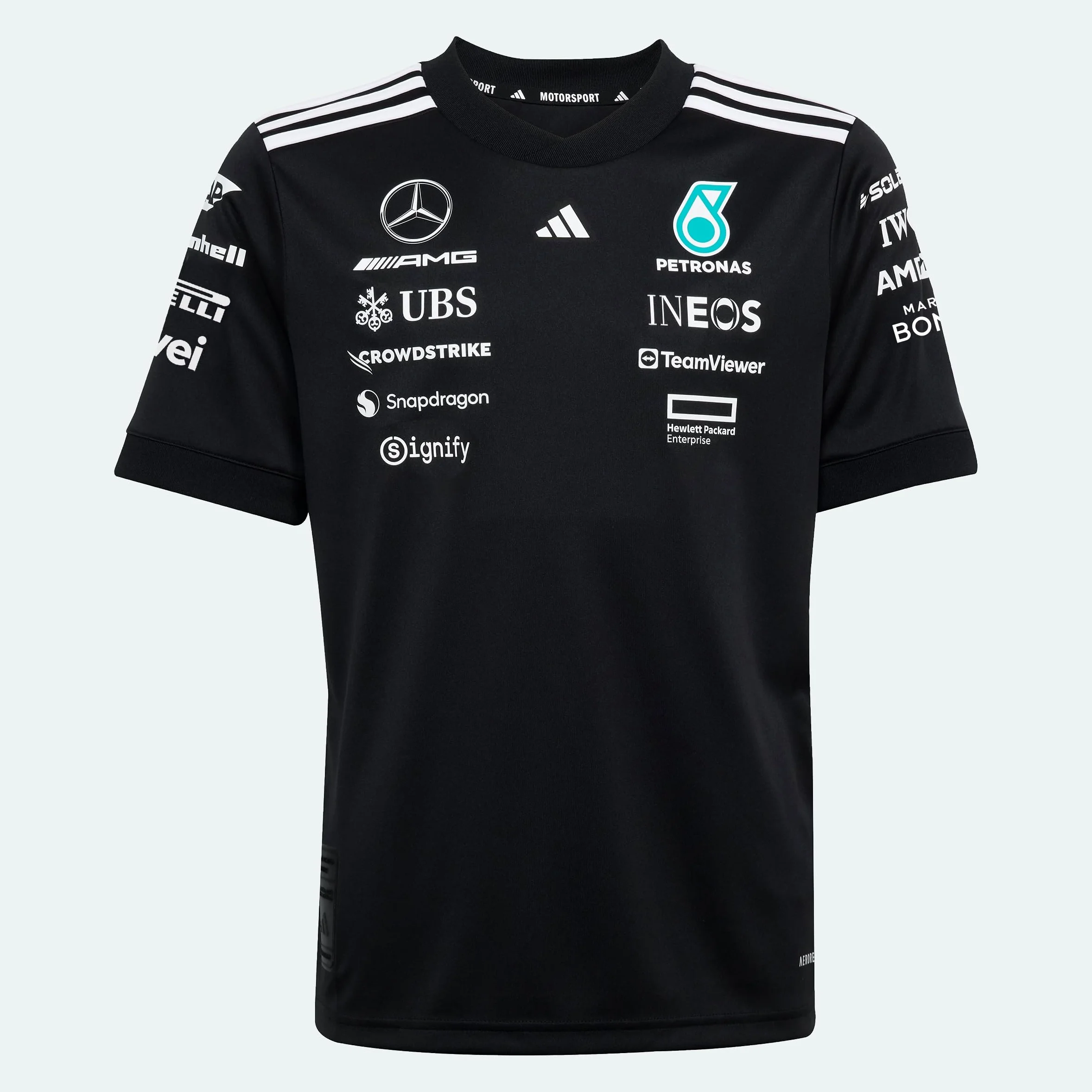 adidas Krótkie rękawy Uniseks - dzieci Mercedes - Amg Petronas Formula One Team Driver Jersey Black Youth