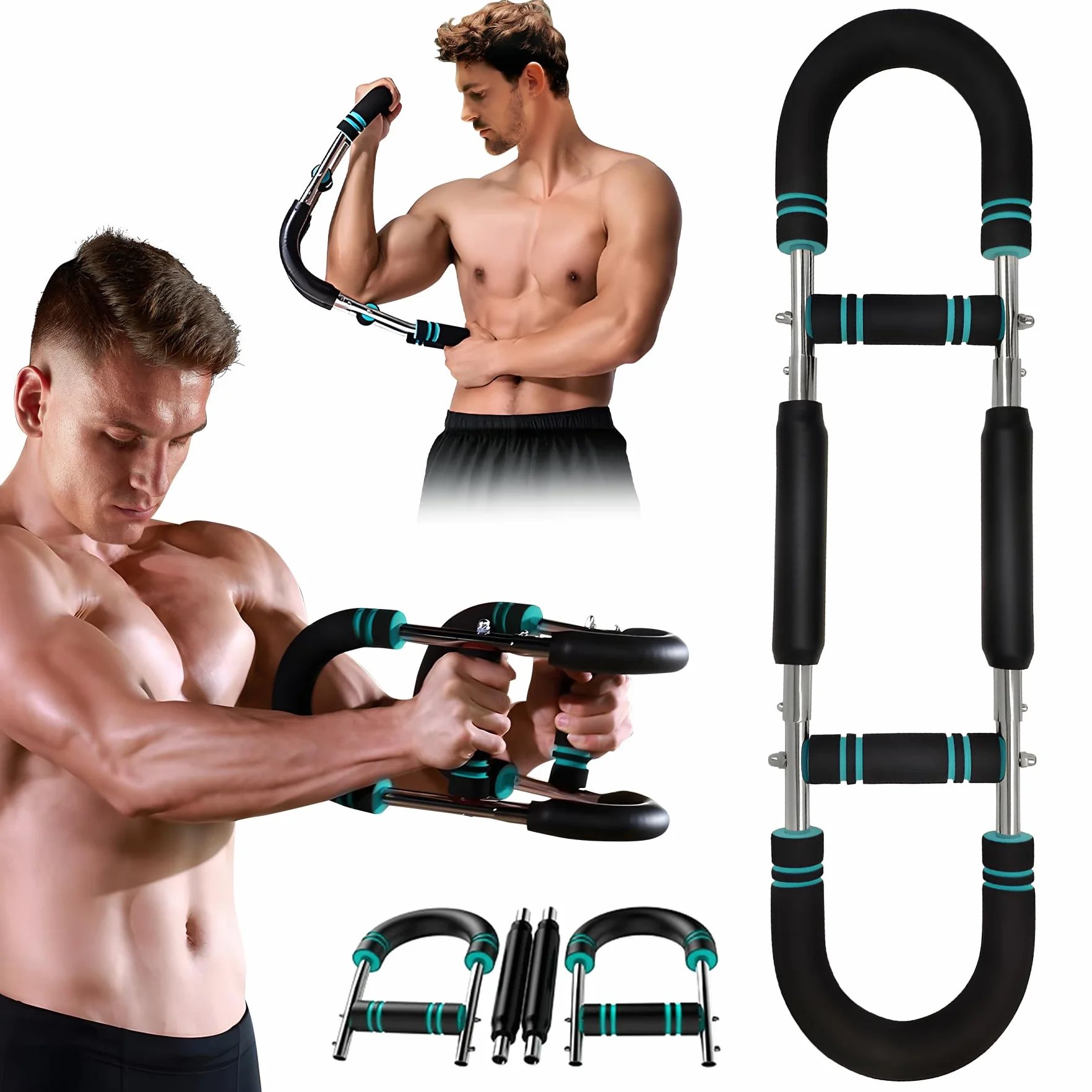 Twister Armtrainer, regulowany trener ramion i klatki piersiowej z oporem 30 kg - 40 kg, przenośny wiosenny przyrząd fitness do treningu domu/biura/podróży