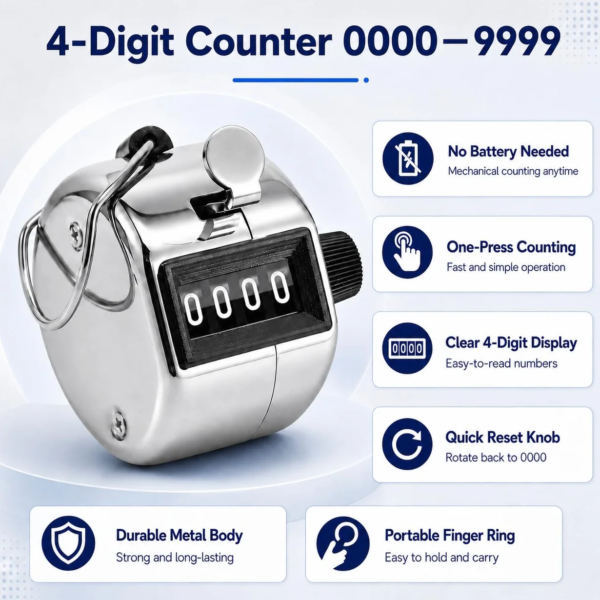 moinkerin 3 sztuki liczniki ręczne Counter Counter Hand do inwenturu, sportu, marketingu, samolotu, golfa