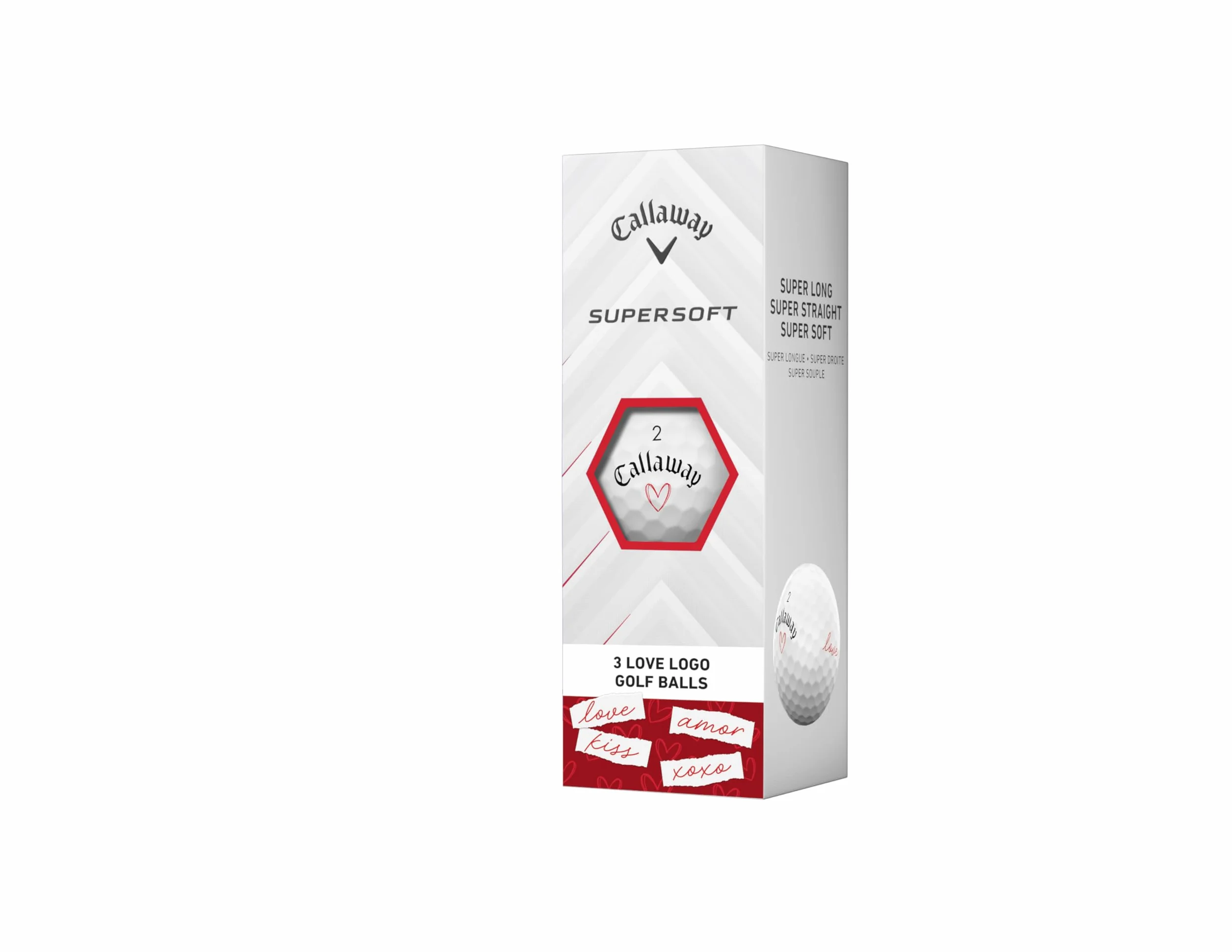 Callaway Golf Supersoft piłka golfowa 2025 Love Heart Walentynki