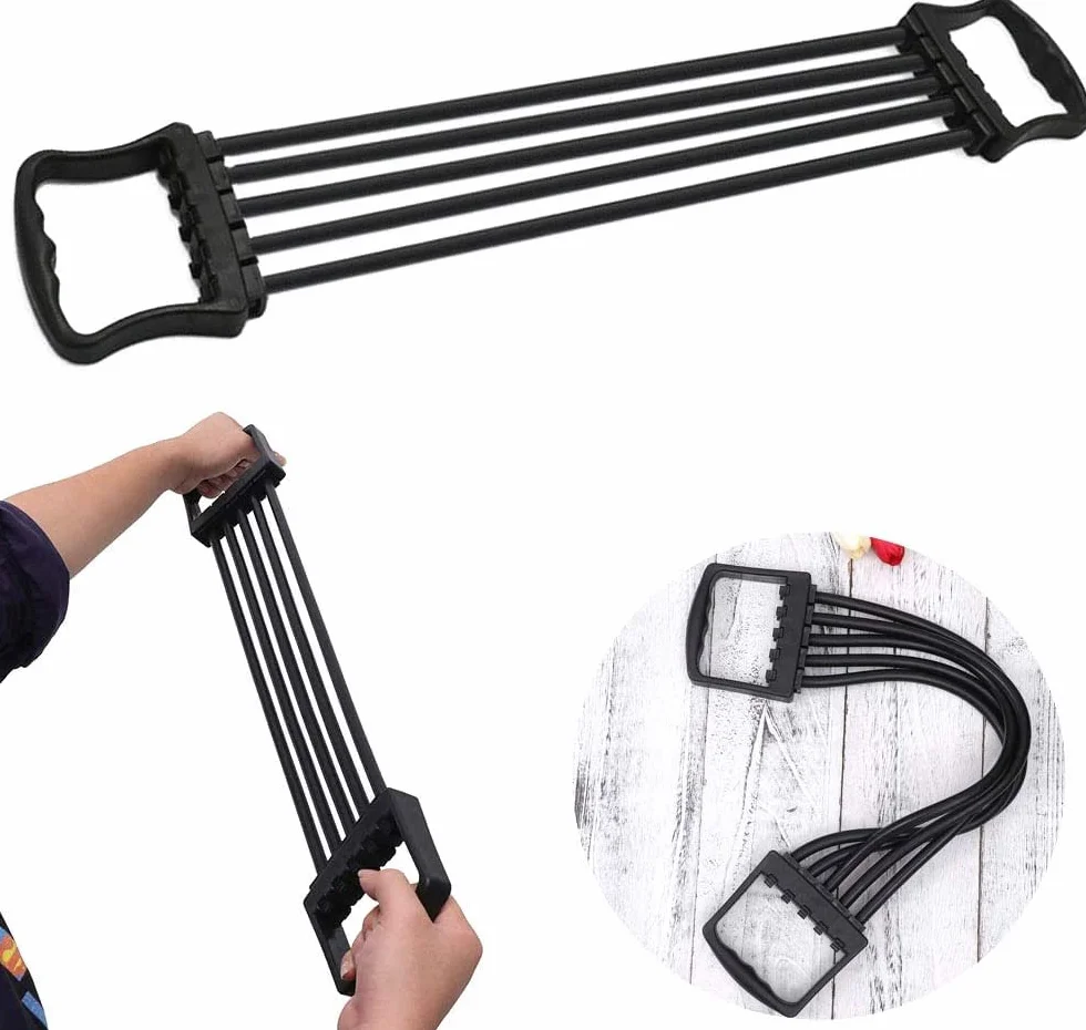 Regulowany Przedłużacz klatki piersiowej, Fitness Muskulation Extender, Ćwiczący napinacz mięśni, Trening Pectoral Expander, do treningu fizycznego, rozszerzania mięśni klatki piersiowej (czarny)