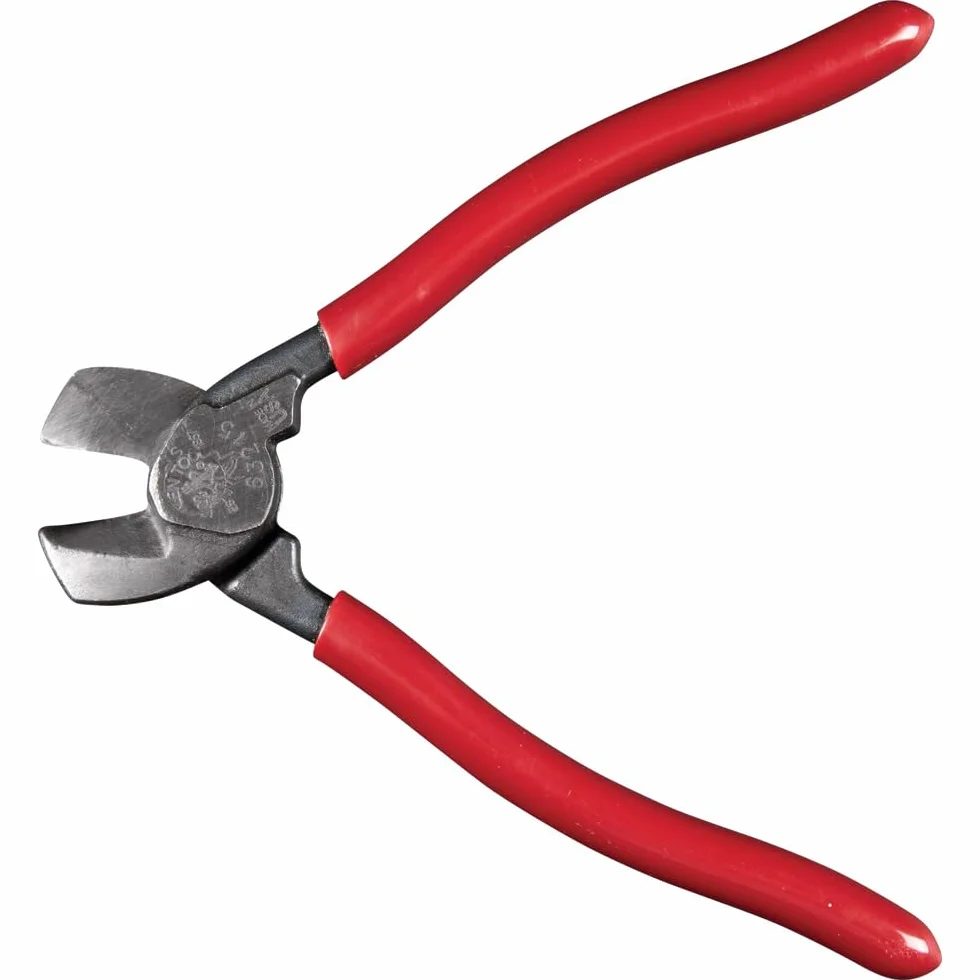 Klein Tools 63215 Obcinak do kabli, kompaktowy 15,5 cm, kuty ze stali, do cięcia kabli aluminiowych i miedzianych