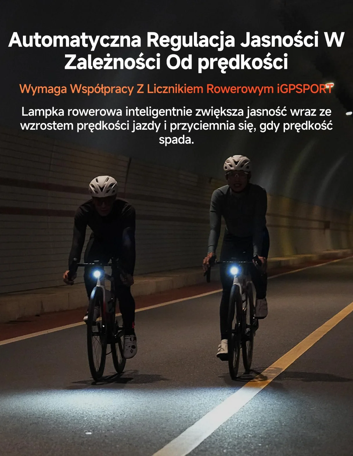 iGPSPORT VS800S Inteligentna Przednie Światła Rowerowe 800 LM, Bateria 4000 MAh, Auto Włącz/Wyłącz, Sterowanie Pilotem, 6 Trybów Światła, Antywstrząsowa, Antyodblaskowa, USB-C, Wodoodporność IPX6