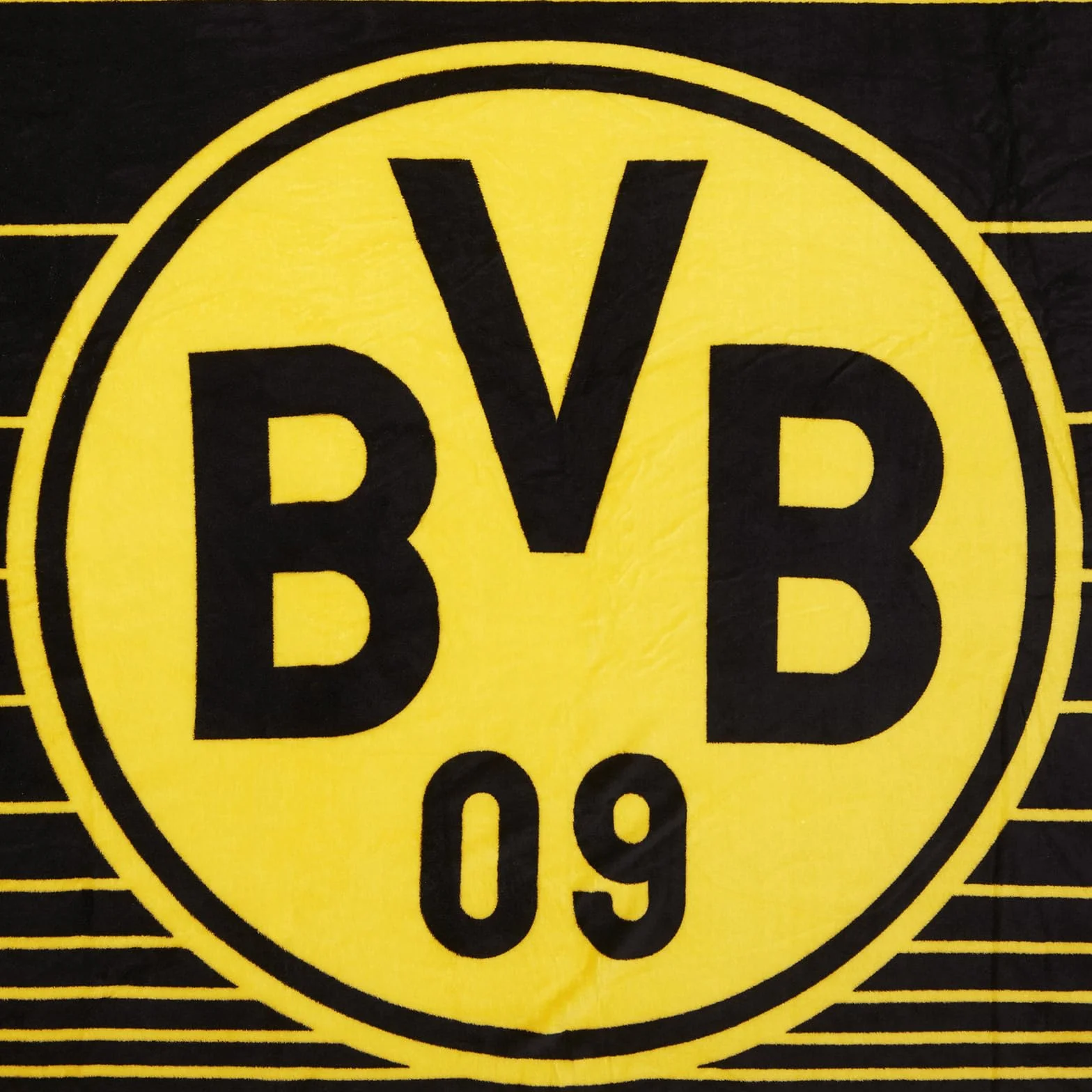 Borussia Dortmund BVB Koc polarowy w paski - czarno-żółty - 200 x 150 cm - 100% poliester