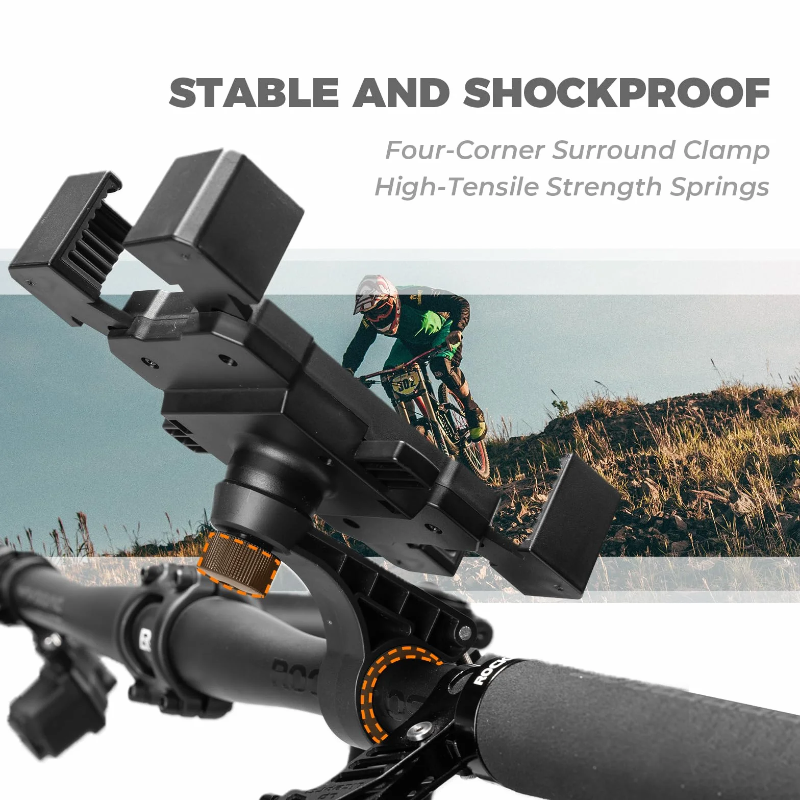 ROCKBROS Uchwyt na Telefon na Rower i Motocykl 1S 360° 4,5"-7,2"