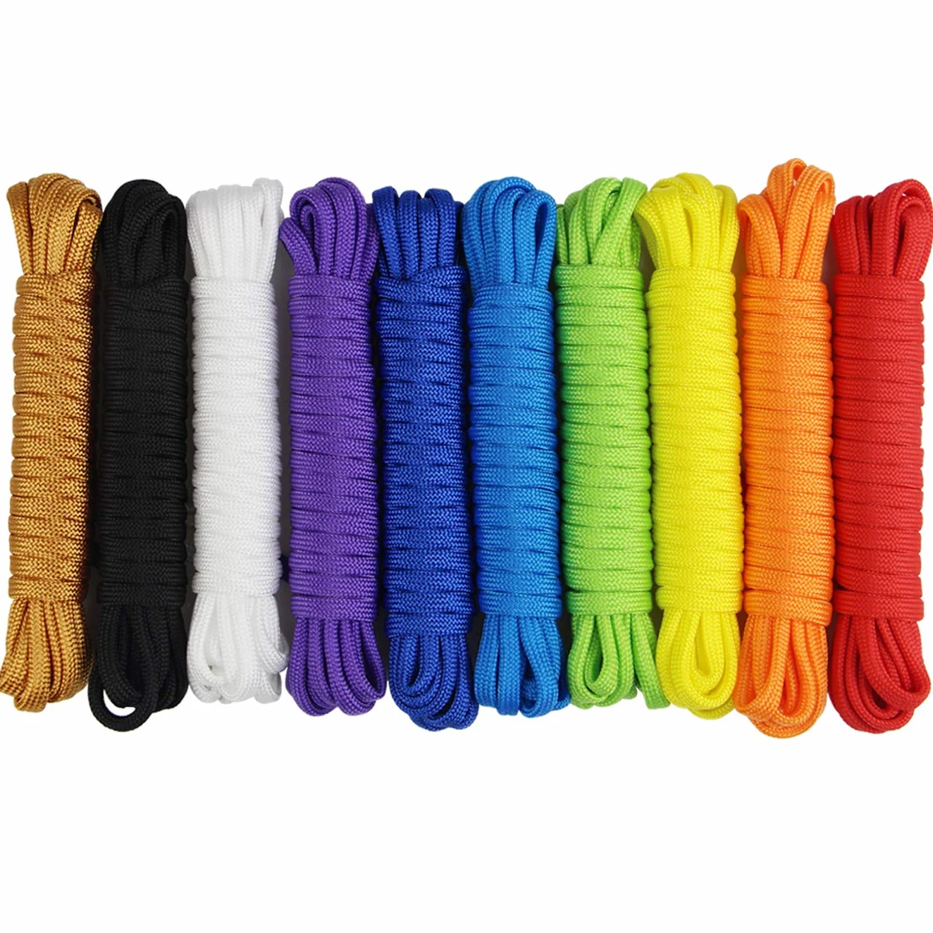 Bransoletki paracord 10 szt. linka 7-żyłowa nylonowa do survivalu kemping