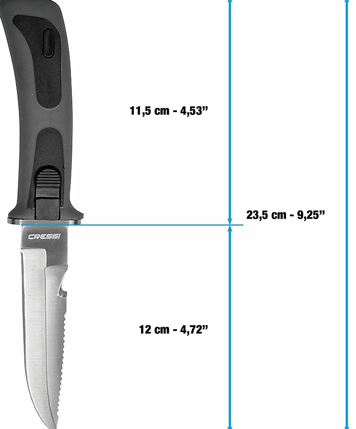 Cressi Vigo Knife wysokiej jakości nóż do nurkowania, uniseks dla dorosłych