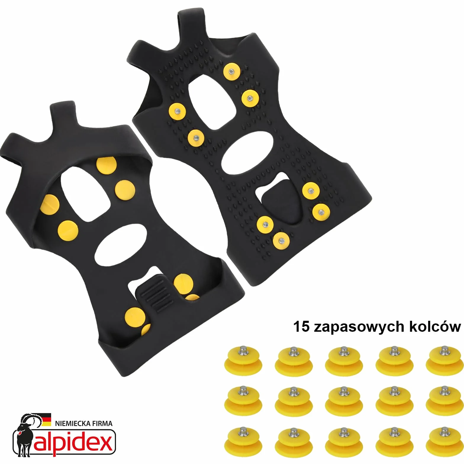 ALPIDEX Antypoślizgowe kolce na buty Ice Grips raki rozmiar 35-47