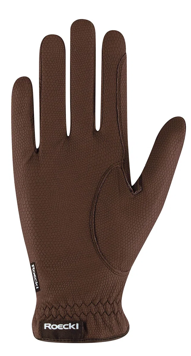 Roeckl Roeck Grip Karmelowe rękawice jeździeckie, Rozmiar: 7.5