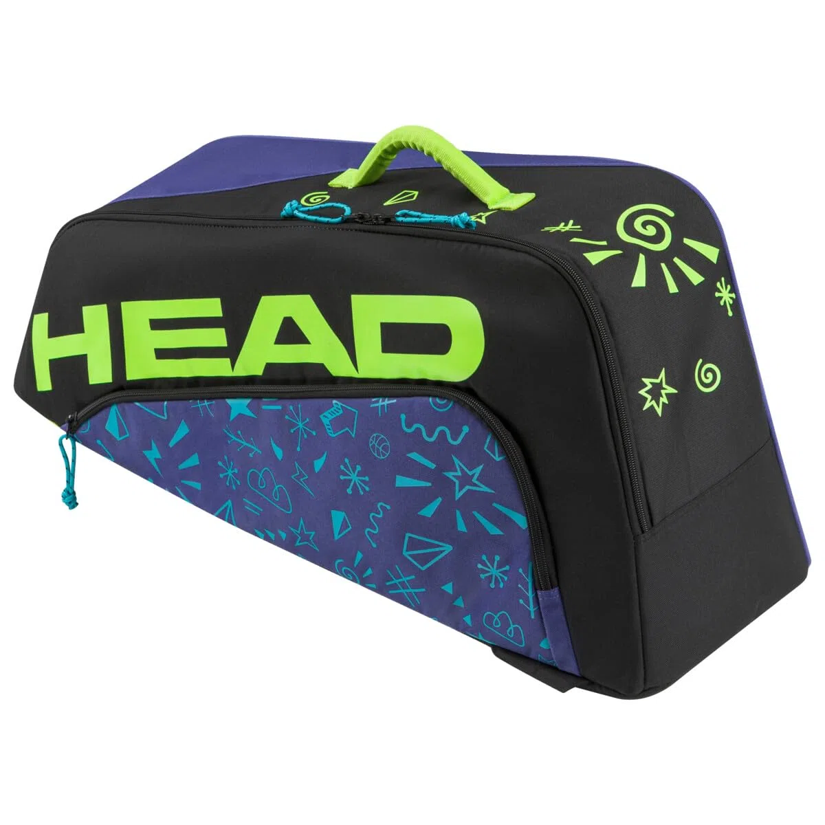 HEAD Unisex Youth JR Tour Racquet Bag Monster torba tenisowa, zielona kwasowo-czarna, S