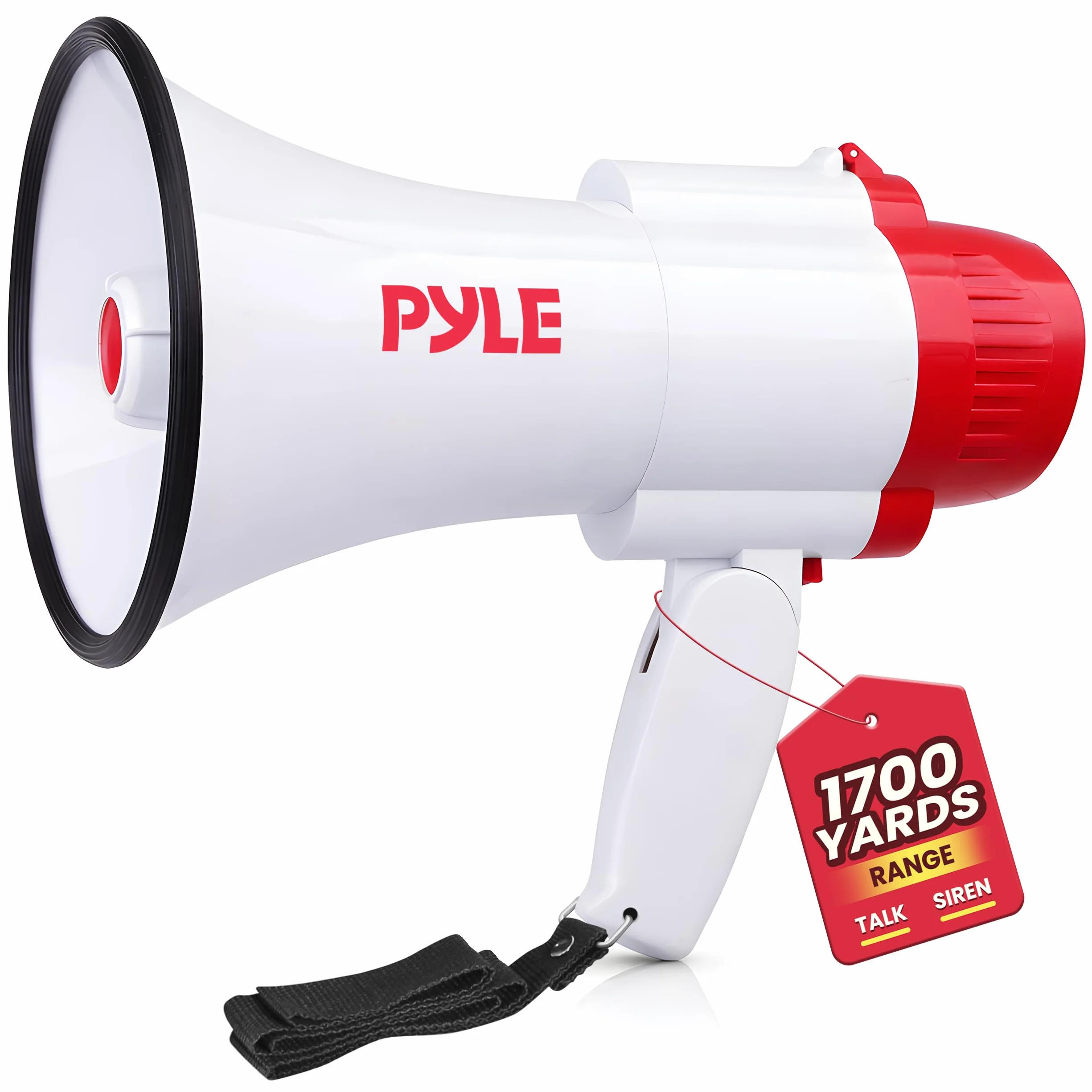 Pyle Megaphone Speaker PA Bullhorn 30 Watt with Built-in Siren 800 Yard Range PMP35R