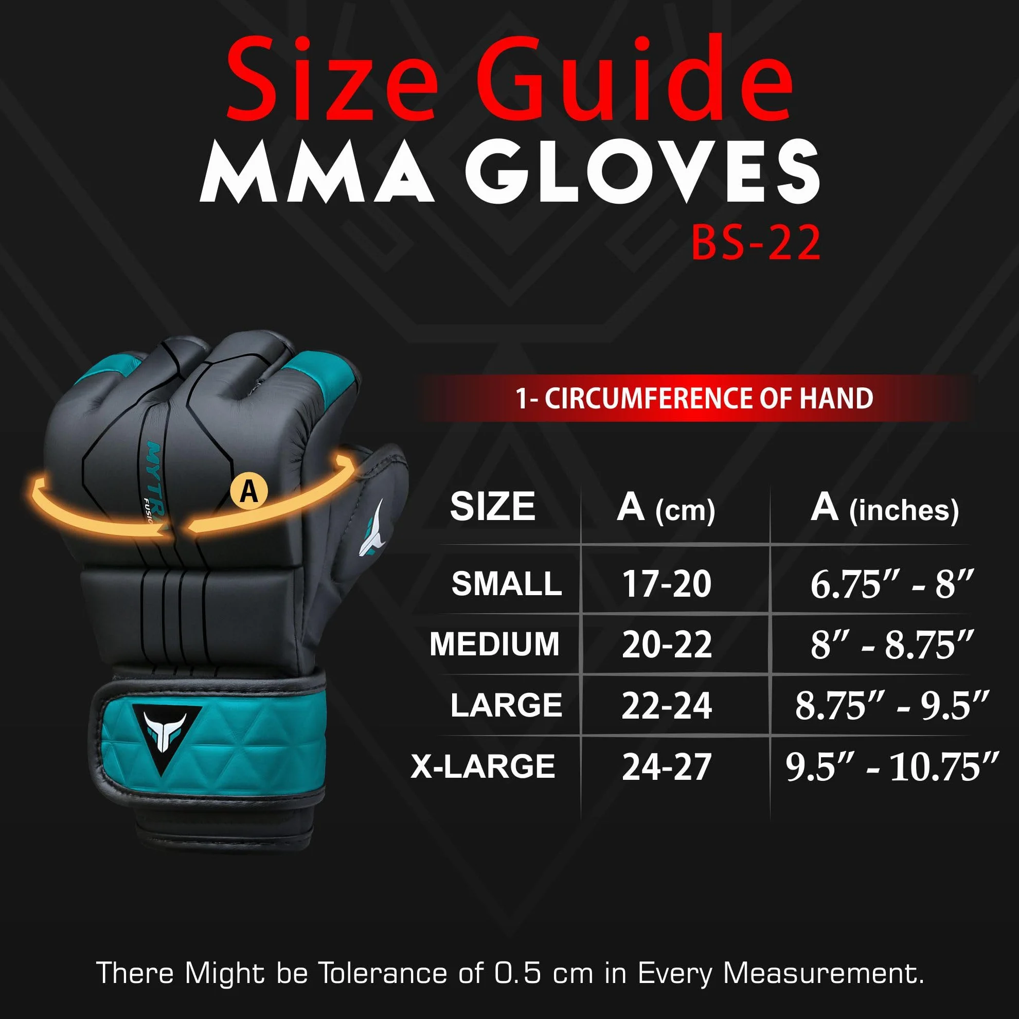 Rękawice MMA Mytra Fusion z otwartymi palcami do kickboxingu, grapplingu, treningu