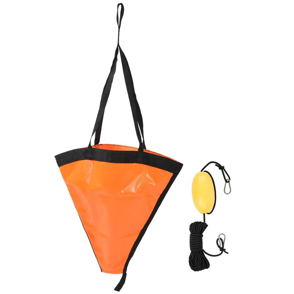 Kotwica do łodzi, 61 cm skarpety drift morska kotwica, wytrzymała kotwica dryfująca z pływającym punktem lekka i kompaktowa kotwica do jachtu gumowa pinghy kajak łodzi łodzi łodzi łodzi motorowej