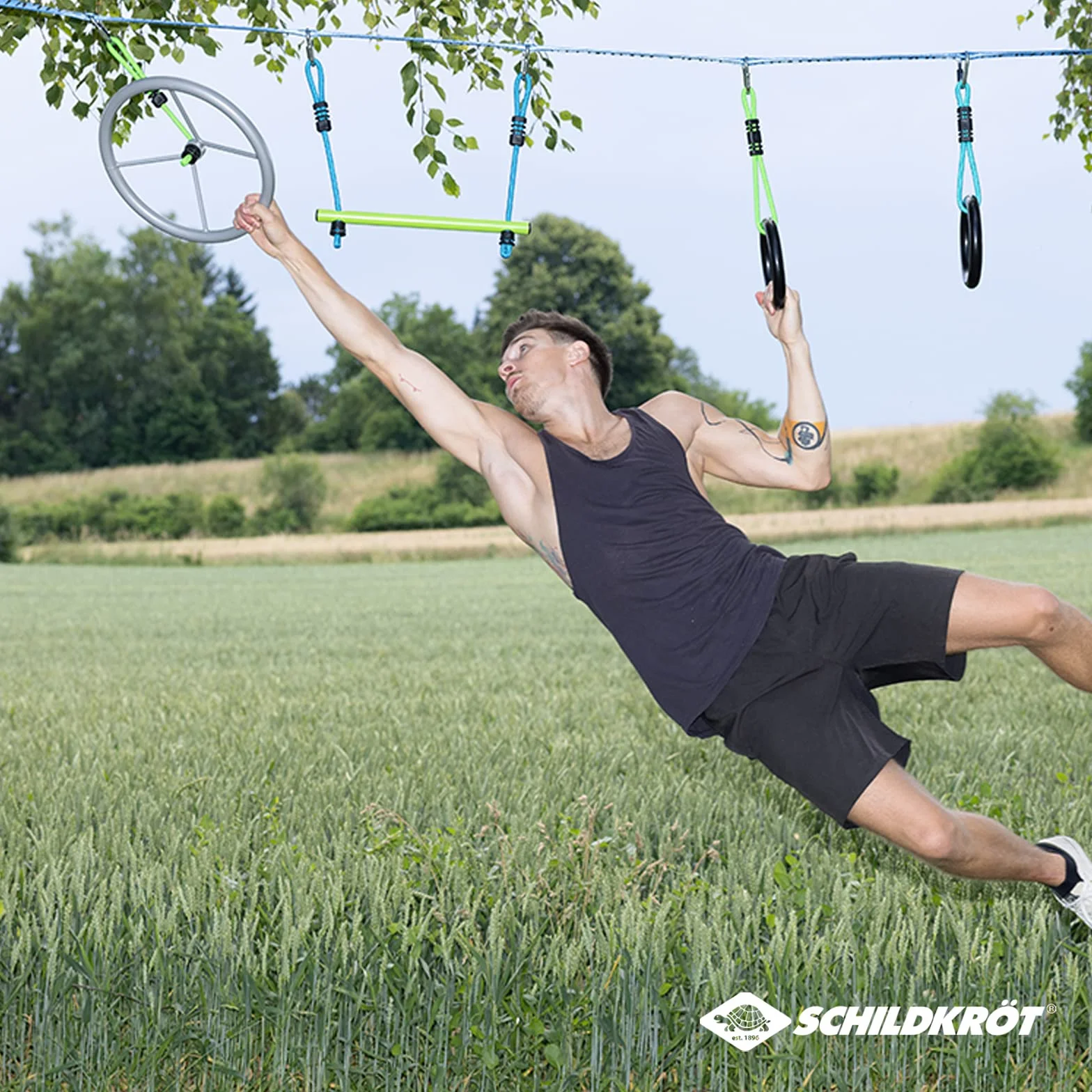 Schildkröt Spinning, Jungle, duże koło z metalu dla dzieci i dorosłych, akcesoria Ninja Line