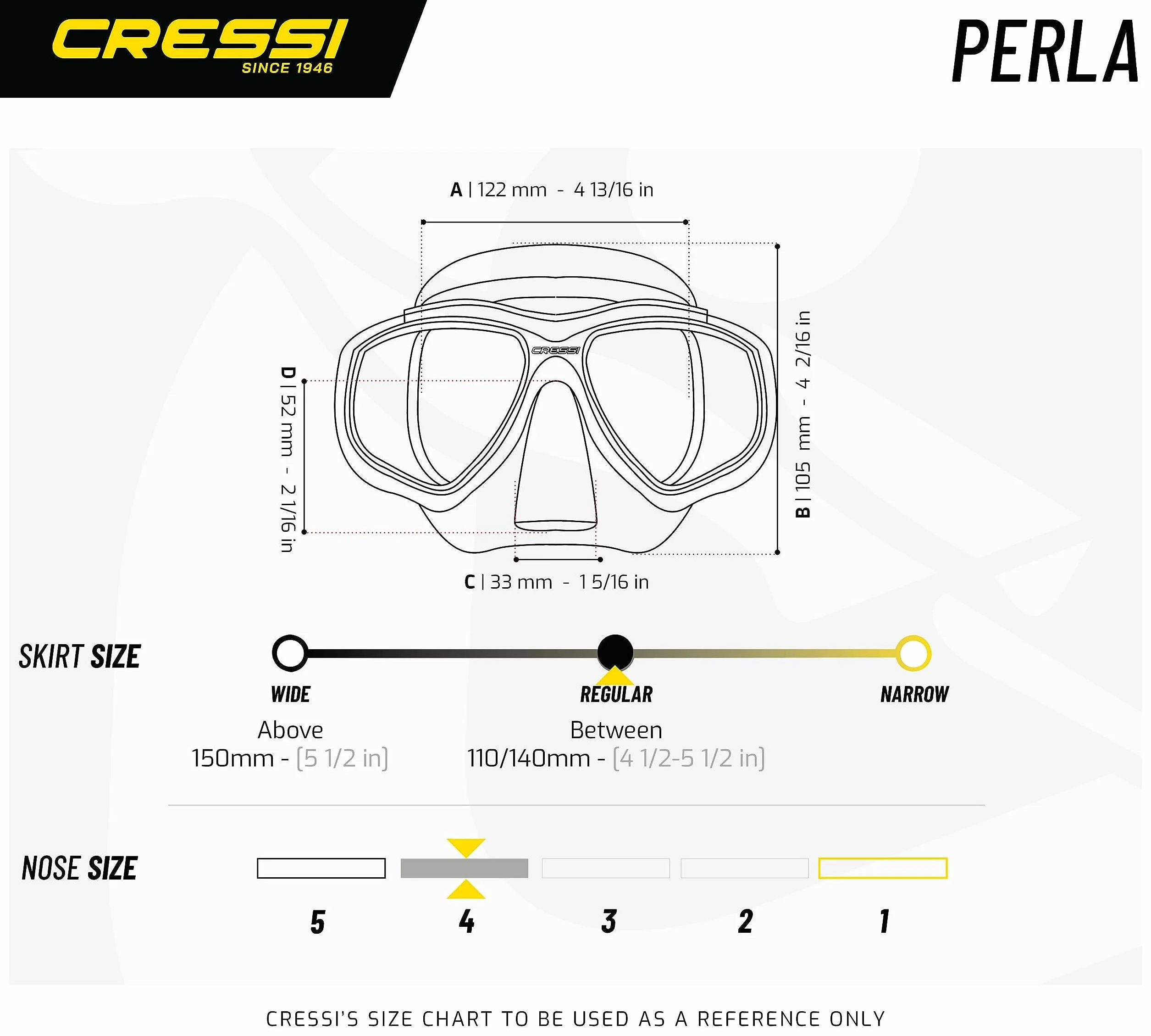 Cressi Perla Snorkeling, Bezdech, Nurkowanie - Maska Perla lub Maska + Snorkel Mexico, Jeden Rozmiar, Unisex Dorosłych