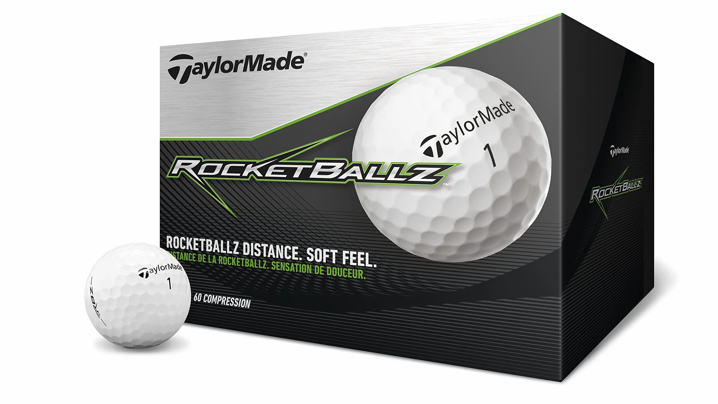 TaylorMade TM19 Rocketballz piłeczki golfowe, uniseks, białe, 36 sztuk
